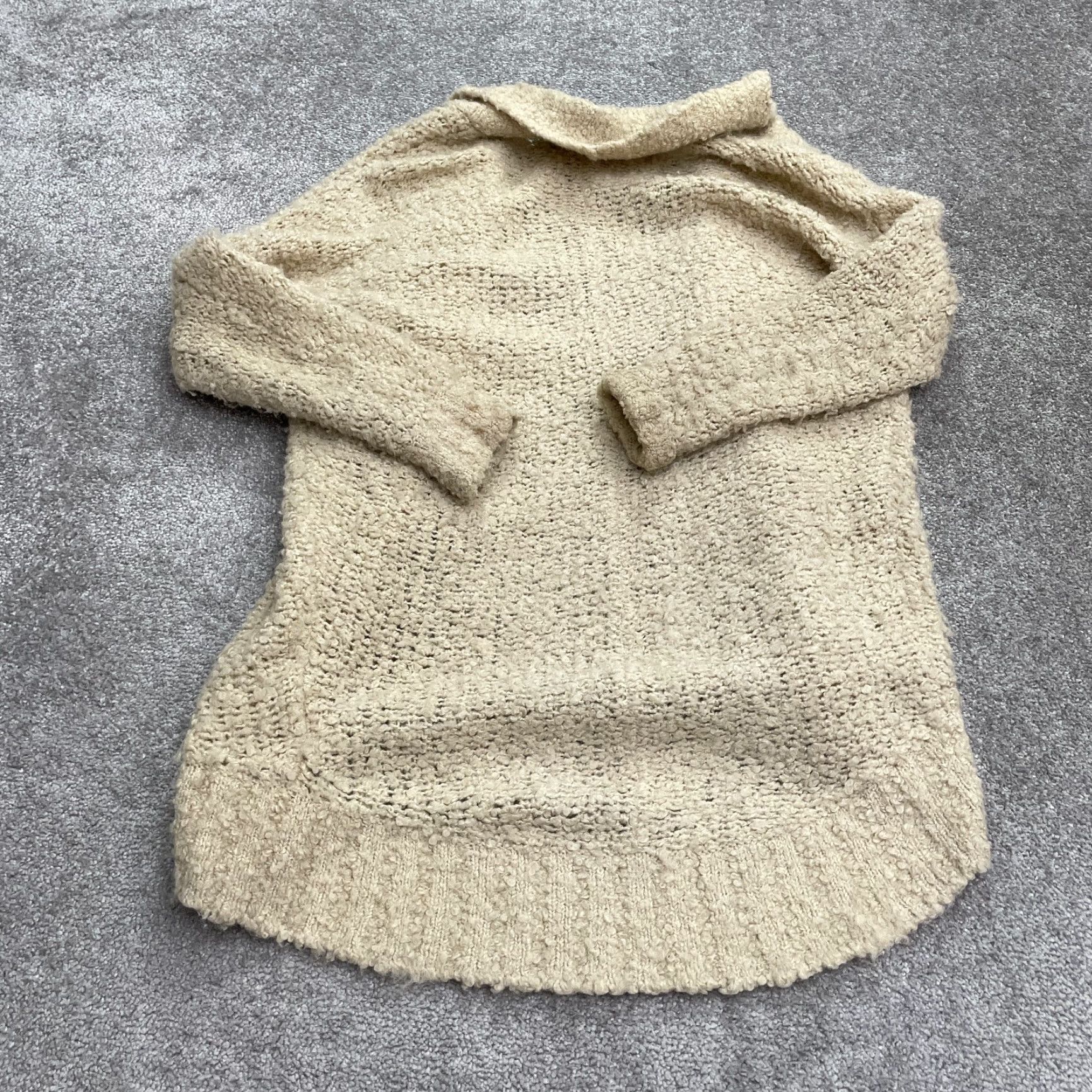 Guess GUESS Open-Knit Cardigan Sweater Womens Small Beige 100% Acetate Solid Knit All Seasons Casual Travel Workwear Womens Size S / US 4 / IT 40 - 2 Thumbnail