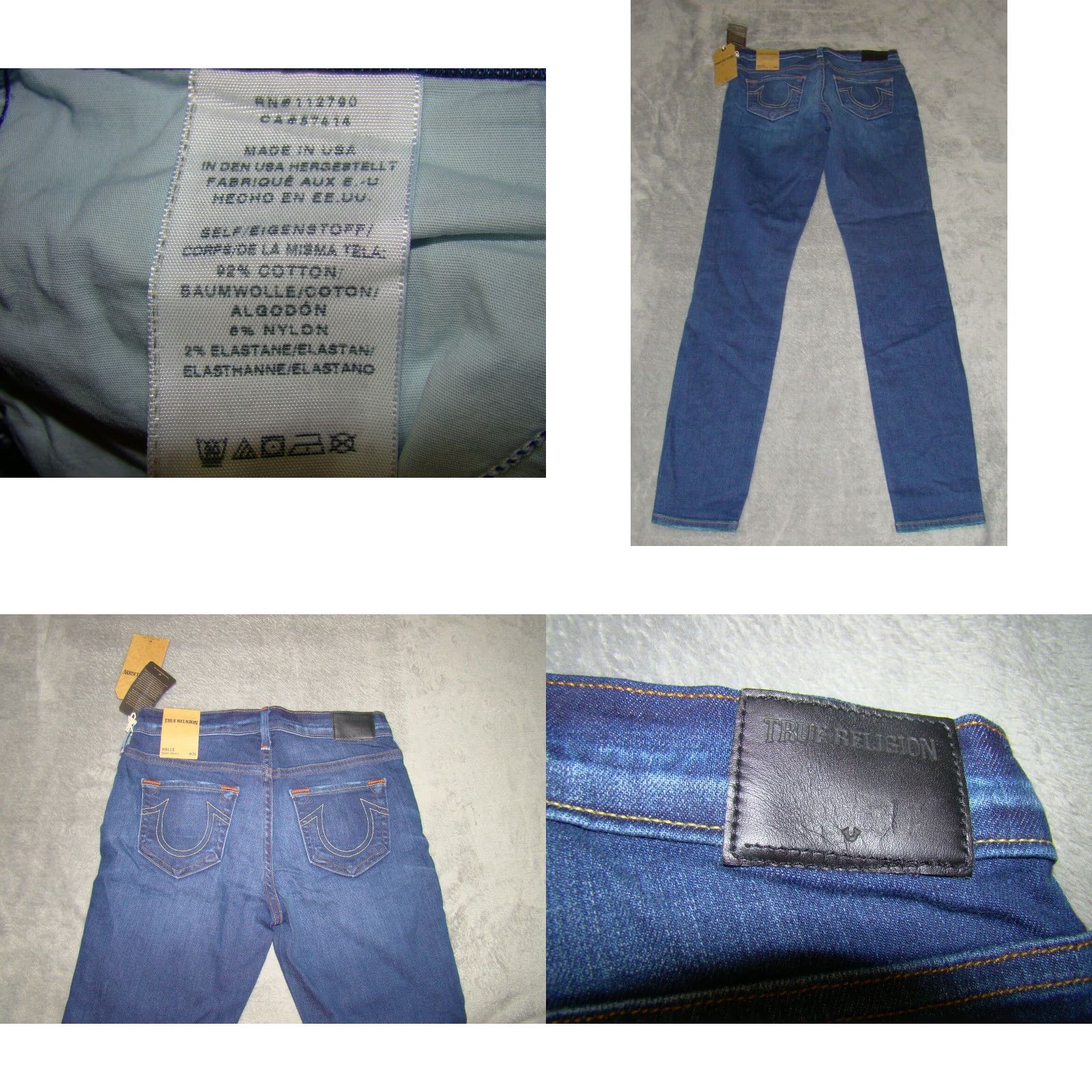 True Religion NWT True Religion Womens Jeans Halle Mid-Rise Super-Skinny 25 Blue Denim Cotton Blend Womens Christmas Gift Mens? Size 42" / US 20 - 8 Thumbnail
