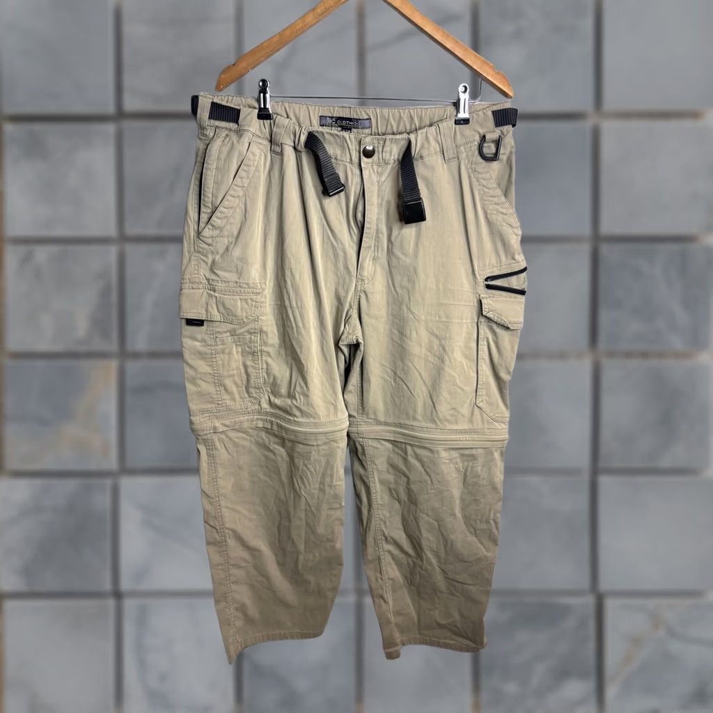 Vintage BC Clothing Cargo Pants Mens 38x30 Beige Zip Off Convertible Hiking Travel Belted Outdoor Size US 36 / EU 52 - 1 Thumbnail
