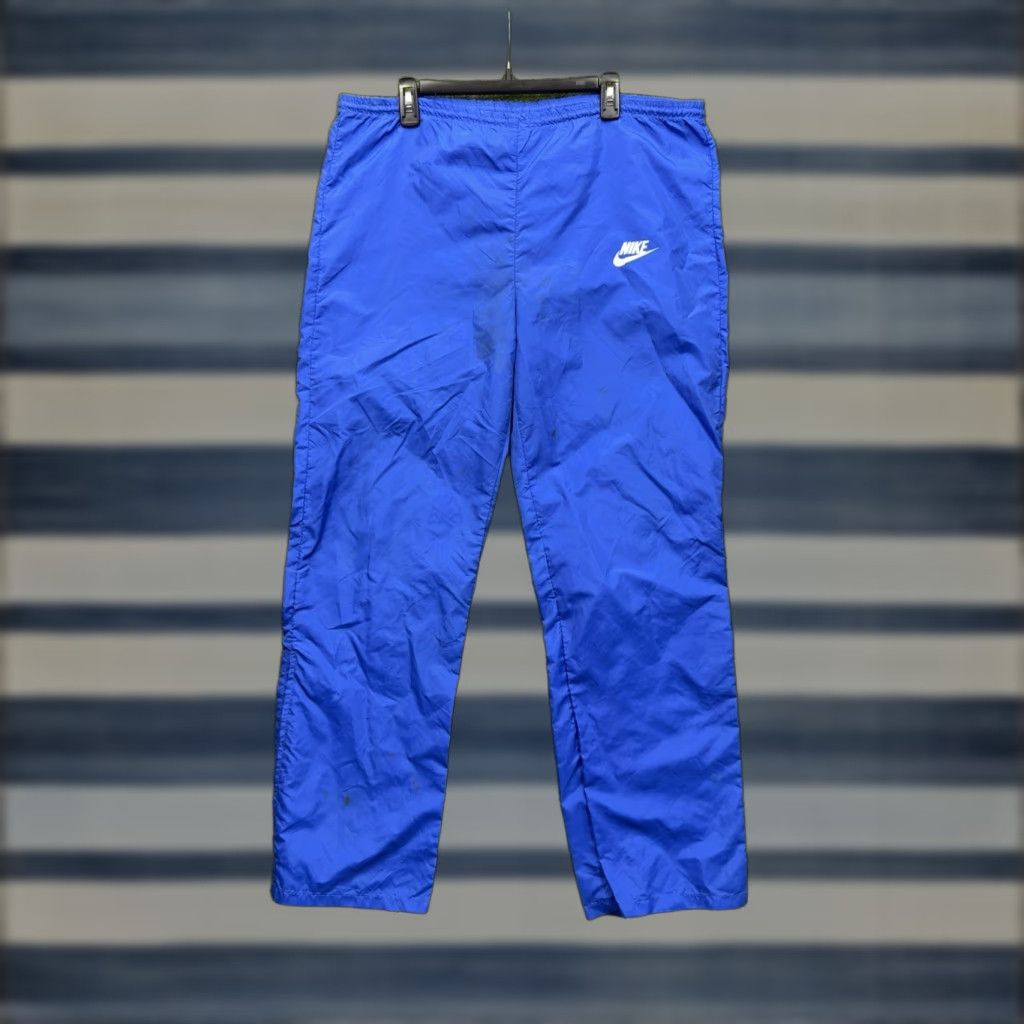 Nike VINTAGE Nike Track Pants Mens XL Blue USA Made Sportswear 70s Swoosh Unlined Size US 36 / EU 52 - 1 Thumbnail