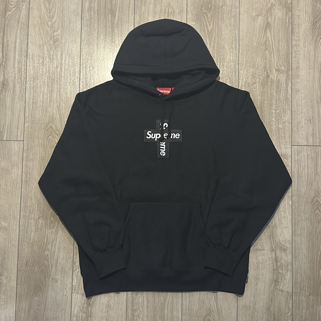 Supreme Supreme Cross Box Logo Hooded Sweatshirt Size US L / EU 52-54 / 3 - 1 Thumbnail