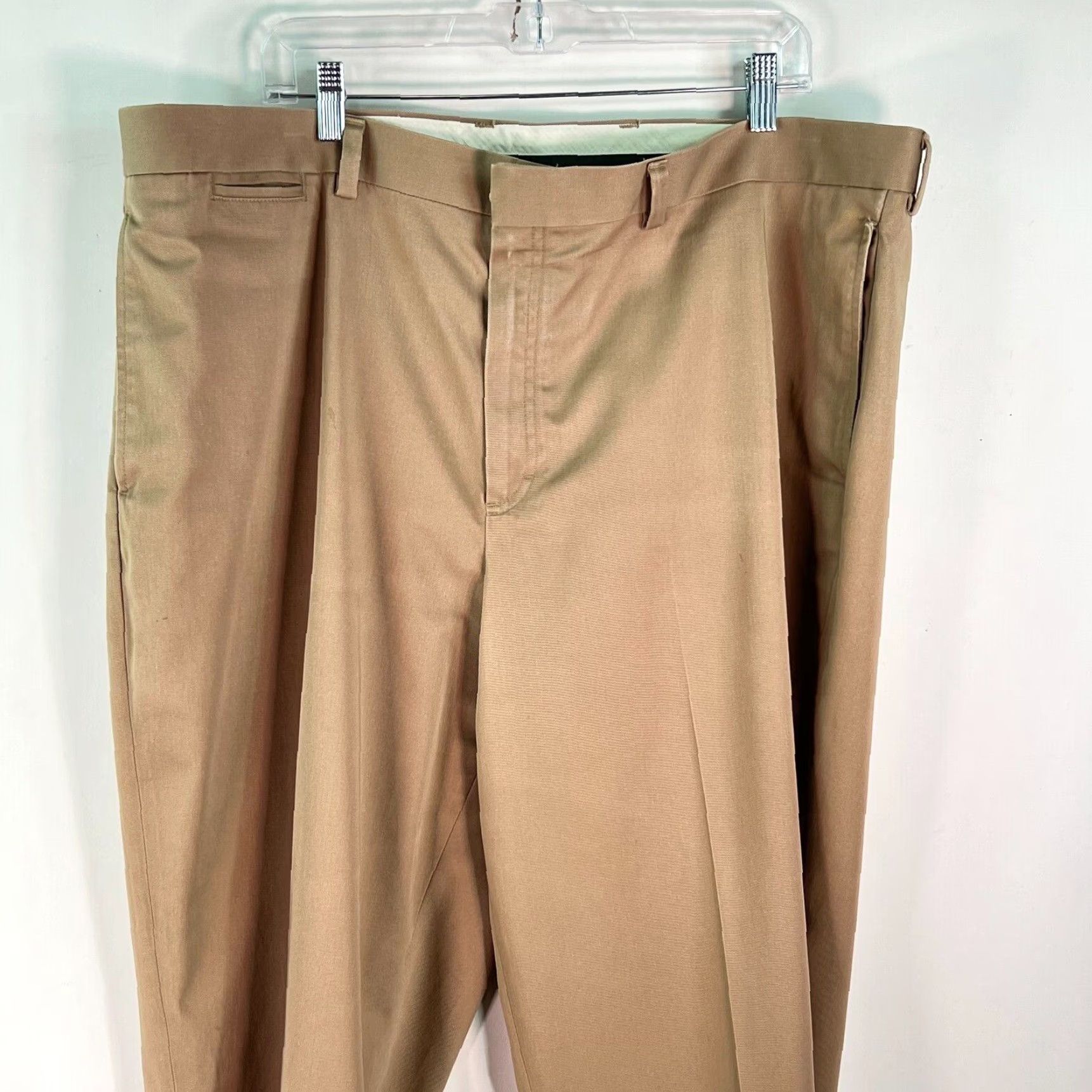 Vintage L.L. Bean Men's Chino Pants Natural Fit Flat Front Straight Leg Casual Size 42 Brown Size US 44 / EU 60 - 3 Thumbnail