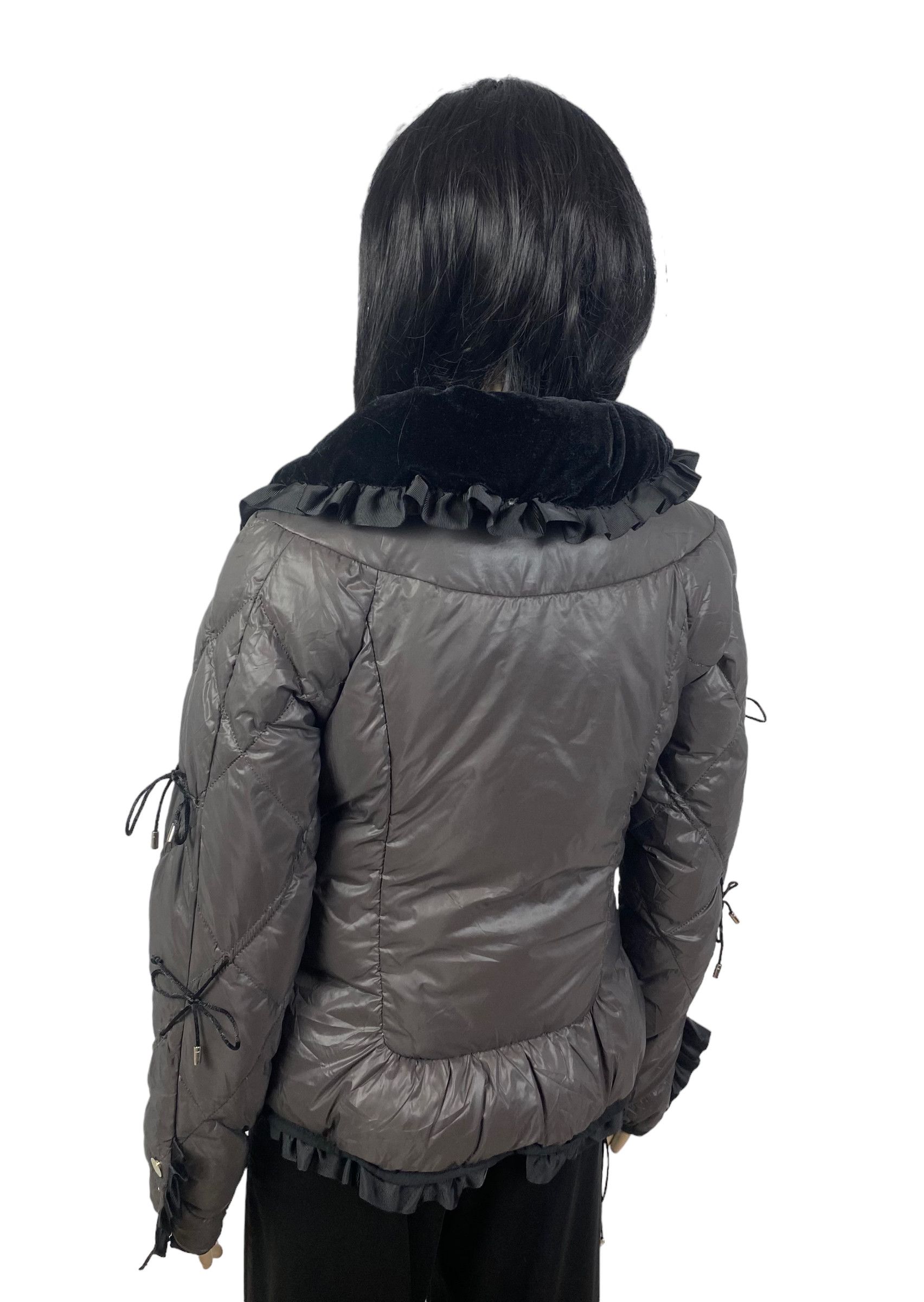 Designer Guxy Qulted Collared Ribbed Down Jacket womens size XS Size XS / US 0-2 / IT 36-38 - 5 Thumbnail