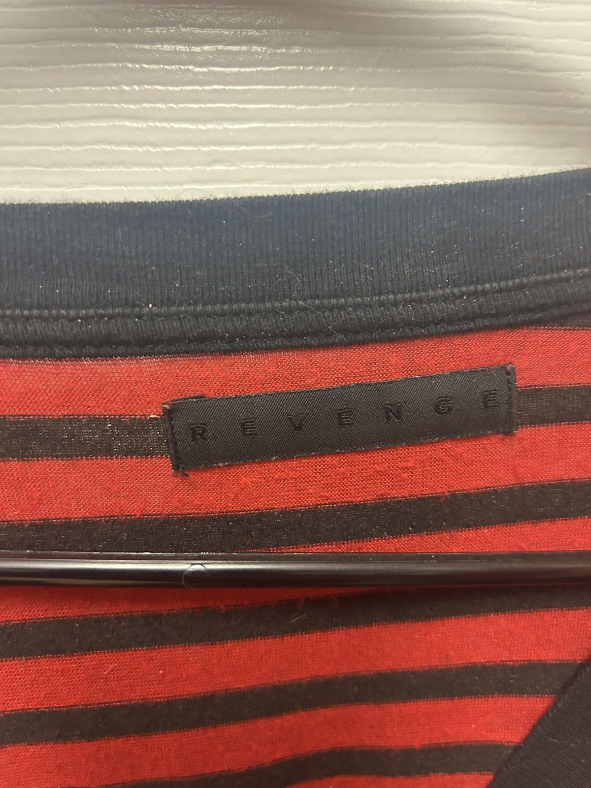 Revenge Revenge Black and Red Stripes White Motion Logo Size US L / EU 52-54 / 3 - 3 Thumbnail