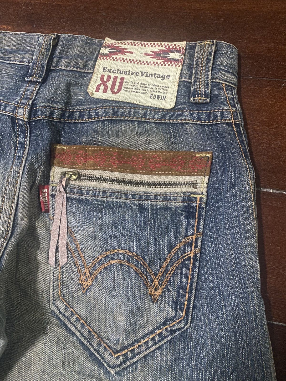 Edwin Edwin exclusive vintage mud wash flare rusty distressed Size US 33 - 17 Thumbnail