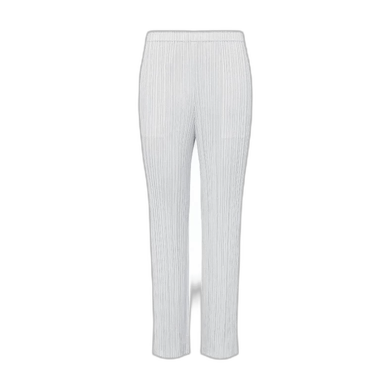 Issey Miyake Light Gray Straight Leg Pants Size 4 Size 24" / US 00 / IT 34 - 1 Thumbnail