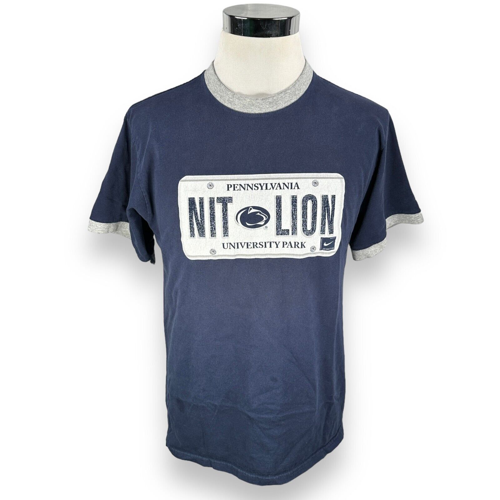Nike Vintage Nike Penn State Ringer T-Shirt Medium Navy 90s Size US M / EU 48-50 / 2 - 1 Thumbnail
