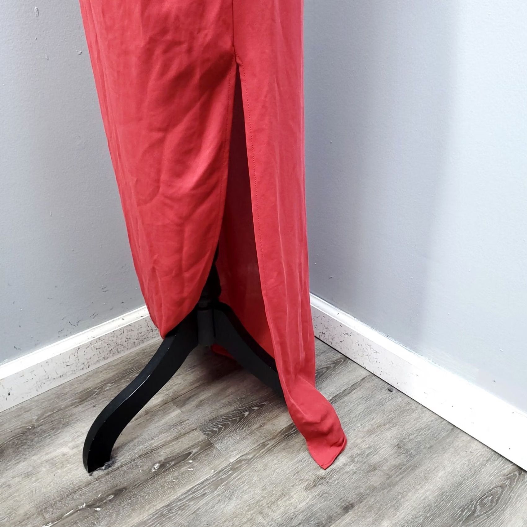 BCBGeneration BCBGeneration Maxi Dress Women Size 2 Red Strappy Sleeve Criss Cross Back Side Zip Dress Size XS / US 0-2 / IT 36-38 - 7 Thumbnail