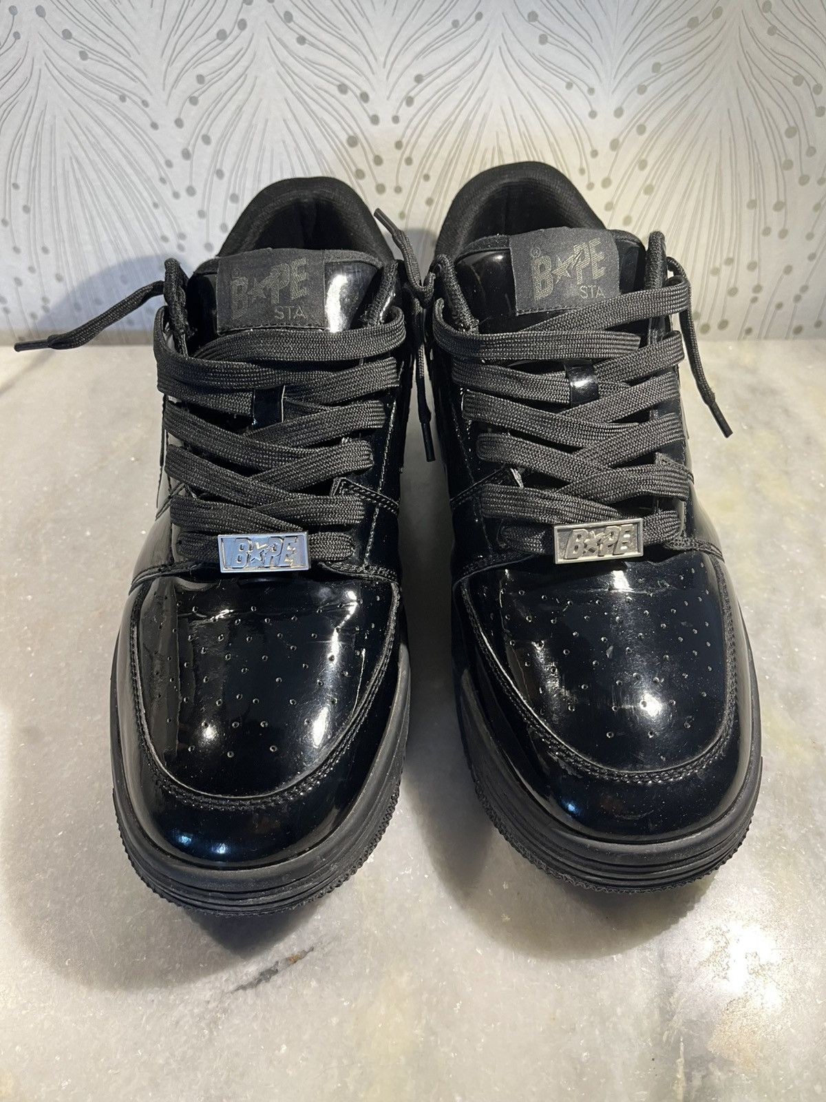 Bape A Bathing Ape Bape Sta Low Patent Leather 11 Size US 11 / EU 44 - 1 Thumbnail
