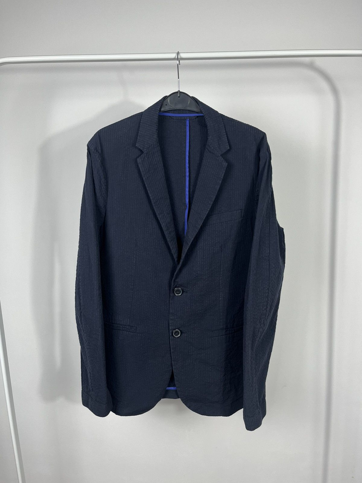 Armani Exchange Armani Exchange Navy Blazer M 180/96Y Textured Lightweight Size US M / EU 48-50 / 2 - 1 Thumbnail