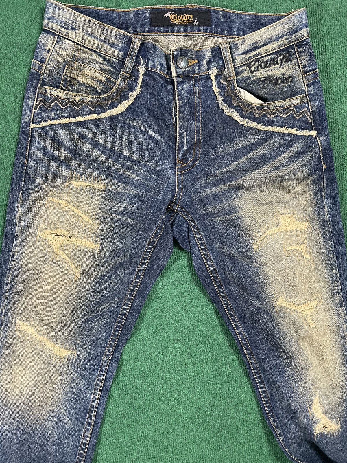 If Six Was Nine Distressed Cloud 72 Arts Jeans Size US 34 / EU 50 - 4 Thumbnail