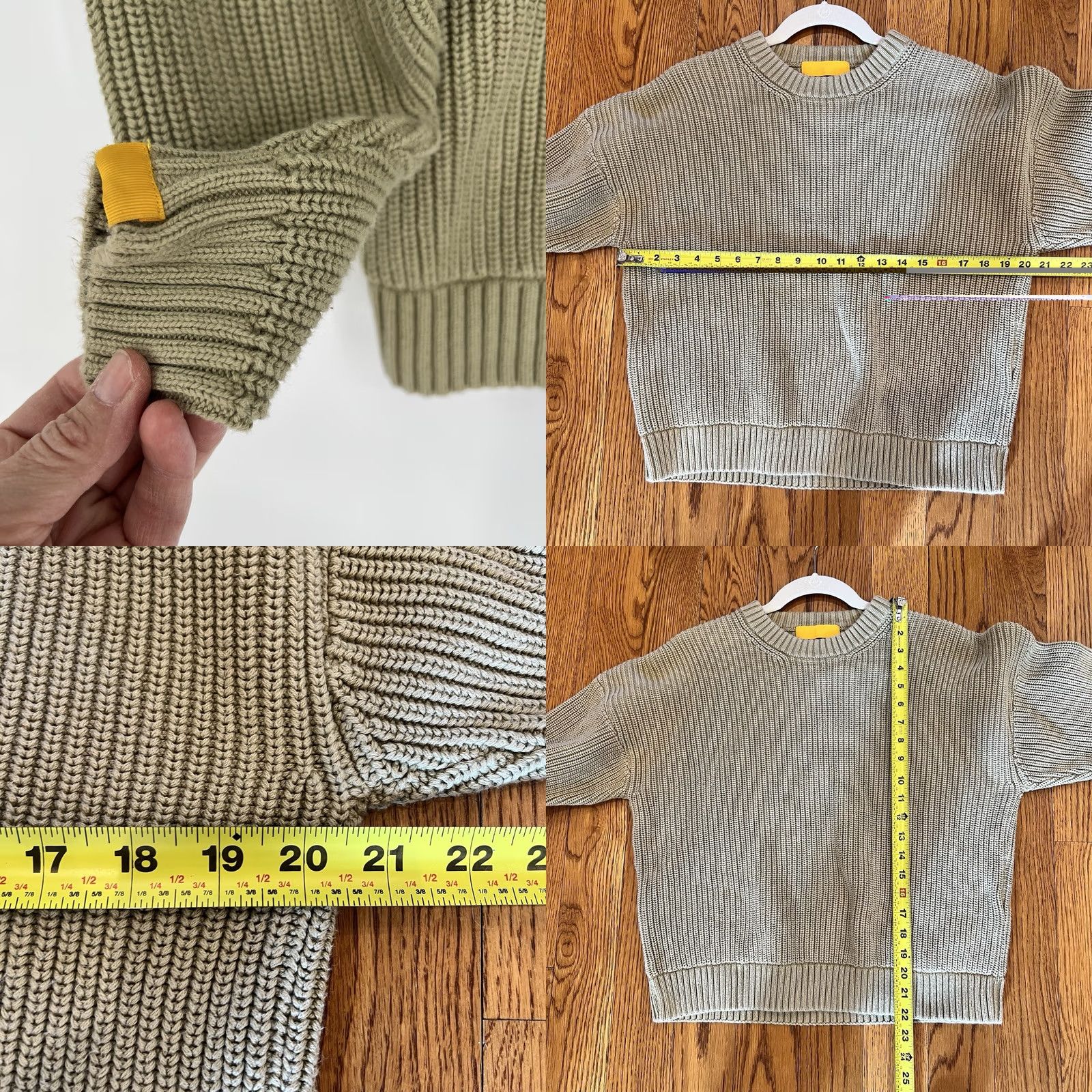 Vintage Yellow Label Co. Chunky Knit Pullover Sweater Beige XS Unisex Adults Small? Size XS / US 0-2 / IT 36-38 - 8 Thumbnail