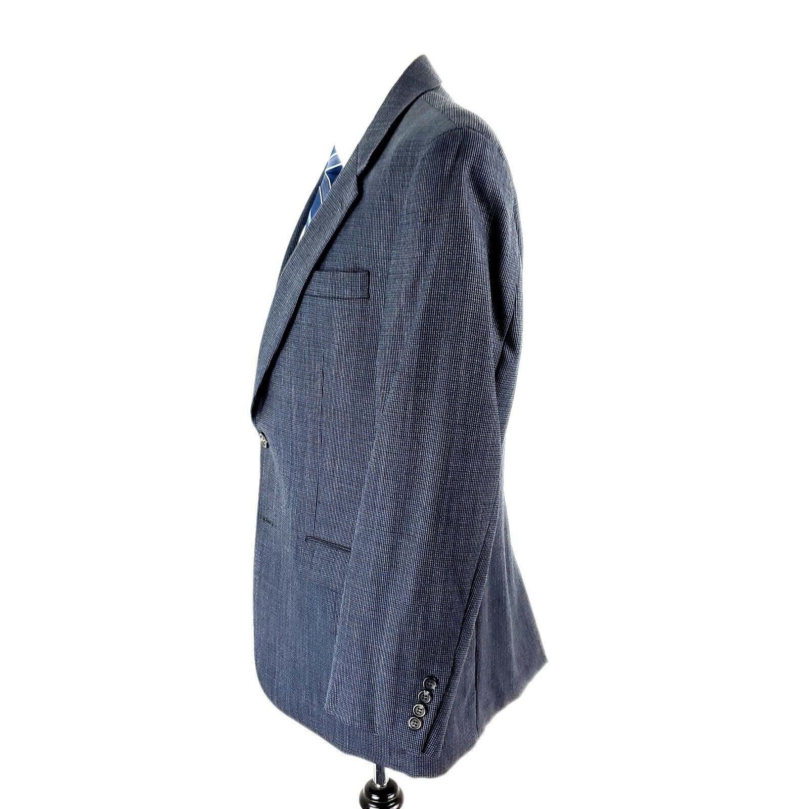 Lauren Ralph Lauren Lauren Ralph Lauren Wool 2 Button Sport Coat 40R Blue Check Size 40R - 4 Thumbnail