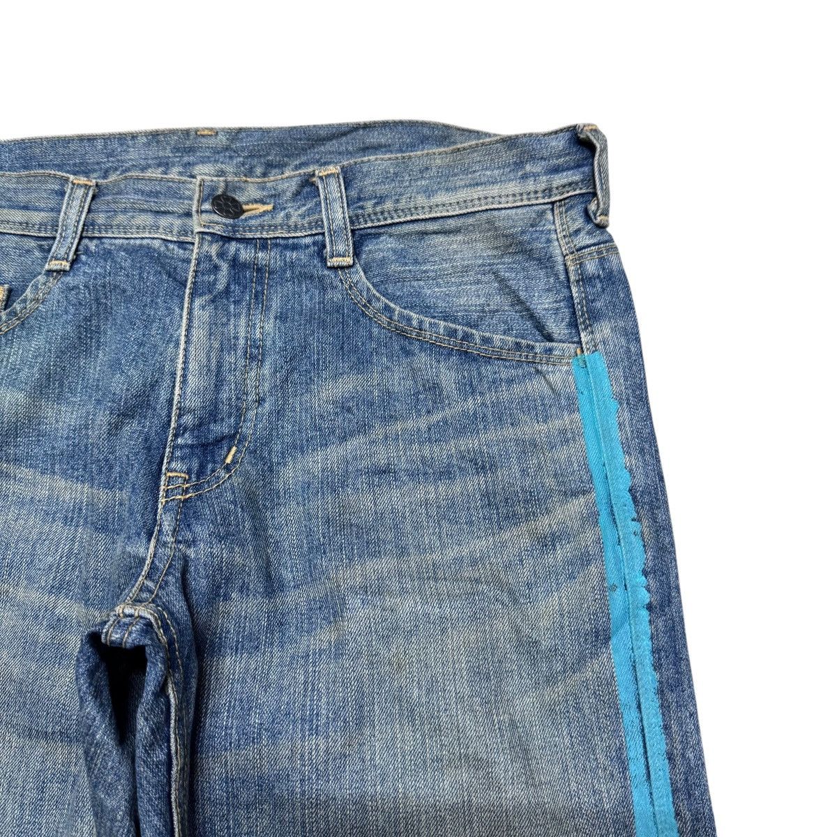 Hysteric Glamour OZONE ROCKS Distressed Denim Painter Jeans Size US 33 - 5 Thumbnail