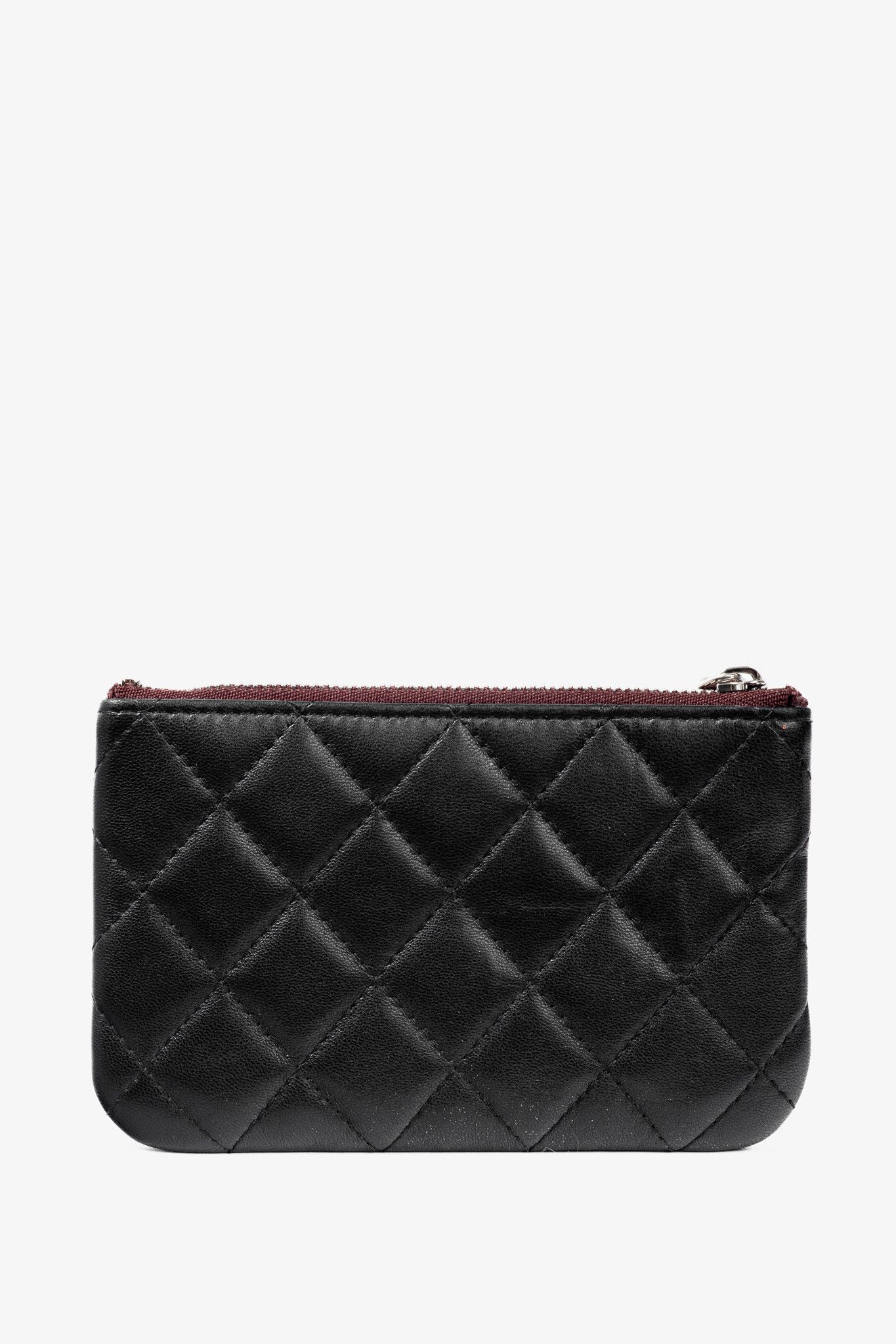 Chanel Chanel Black Lambskin Classic Zipped O Pouch Size ONE SIZE - 4 Thumbnail
