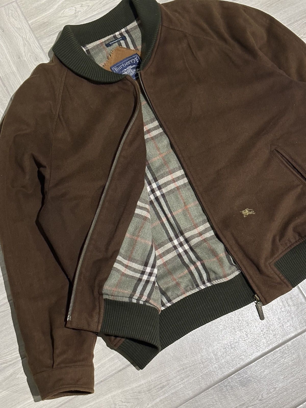 image of Burberry's Vintage Bomber Jacket in Brown, Men's (Size Large)