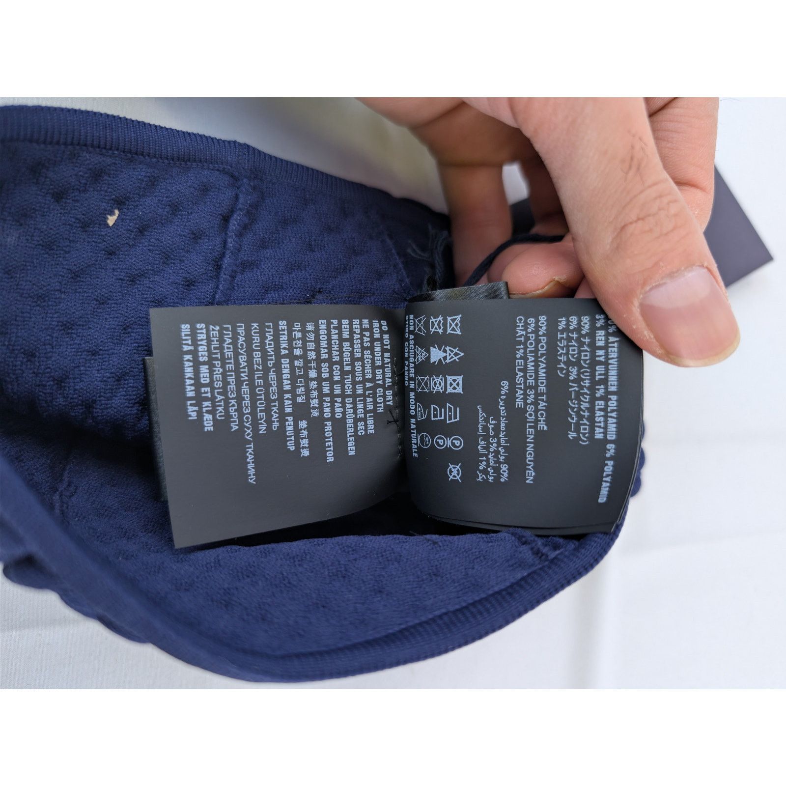 Prada o1rshd1 Size: L / Triangle Knitted Beanie Cap / Hat in Blue Size ONE SIZE - 12 Thumbnail