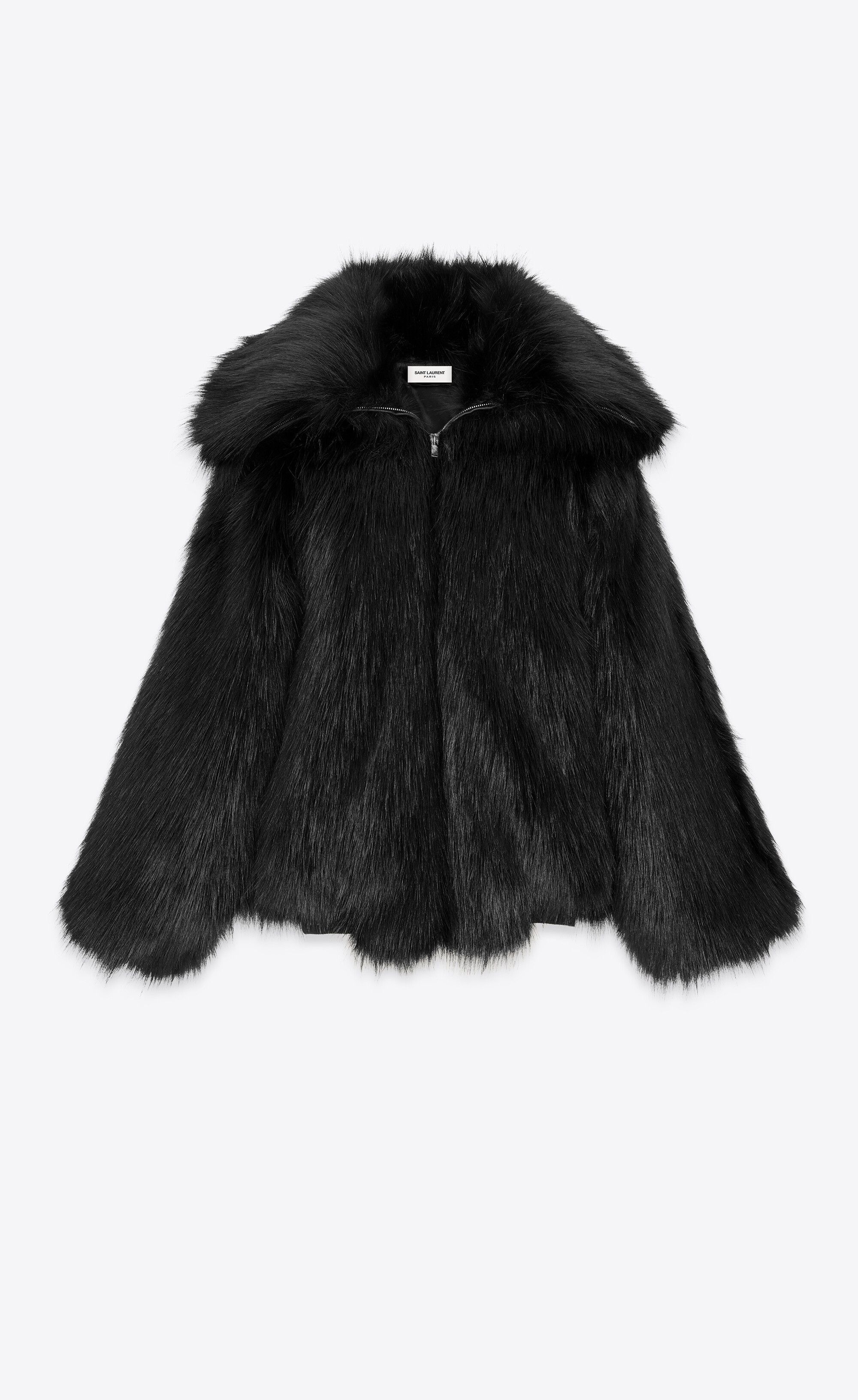 Saint Laurent Paris o1bcso1str0125 Oversize Collar Jacket in Black Size US M / EU 48-50 / 2 - 1 Thumbnail