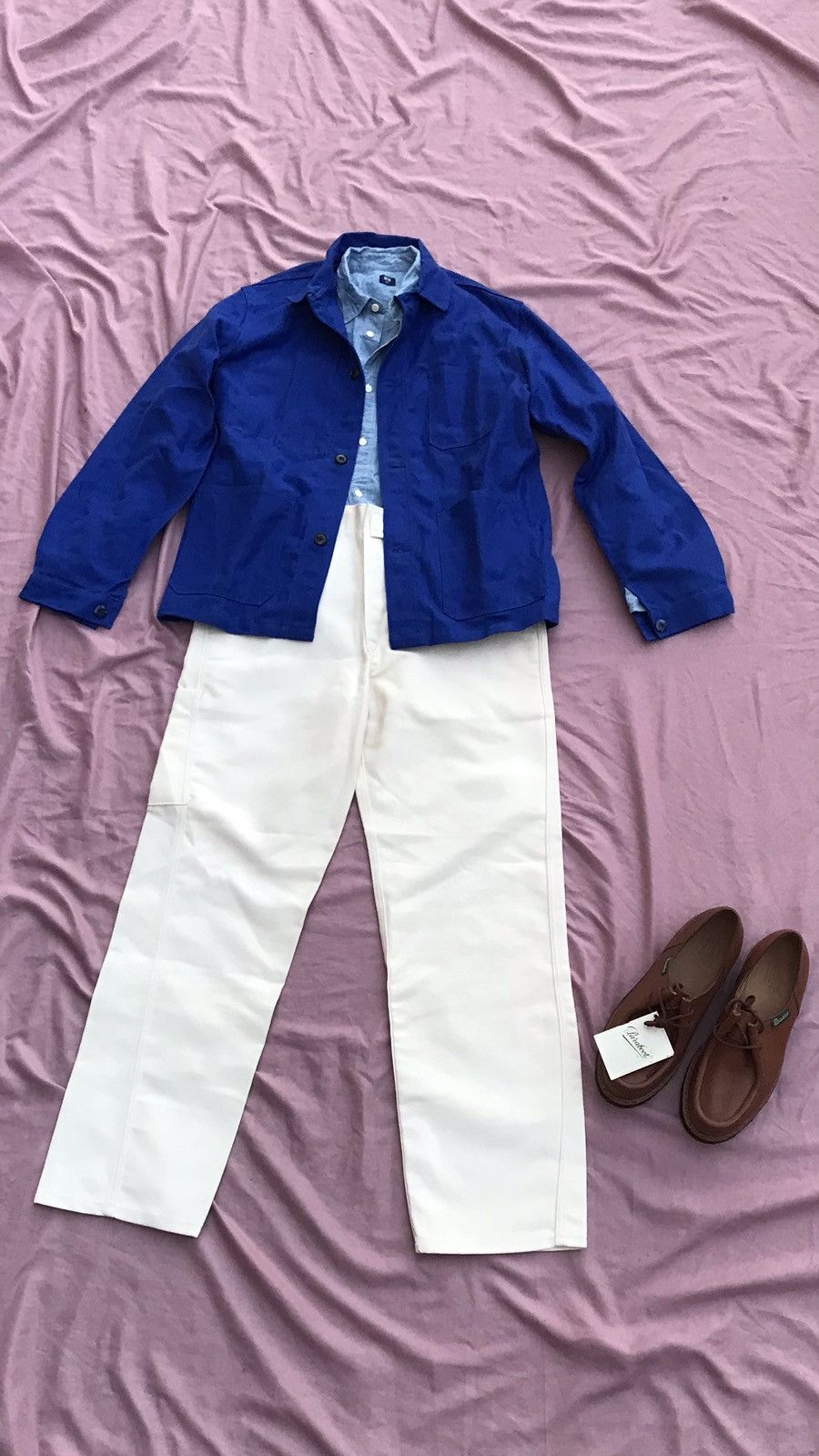 Other MADE IN FRANCE VINTAGE GENUINE FRENCH CHORE JACKET MID/HEAVY Size US M / EU 48-50 / 2 - 1 Thumbnail