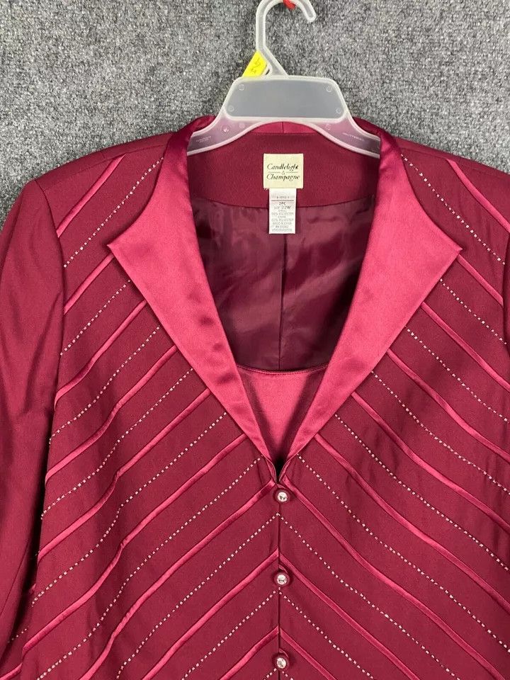 Other Candlelight & Champagne Blazer Women's 22W Burgundy Size 3XL / US 20-22 - 2 Thumbnail