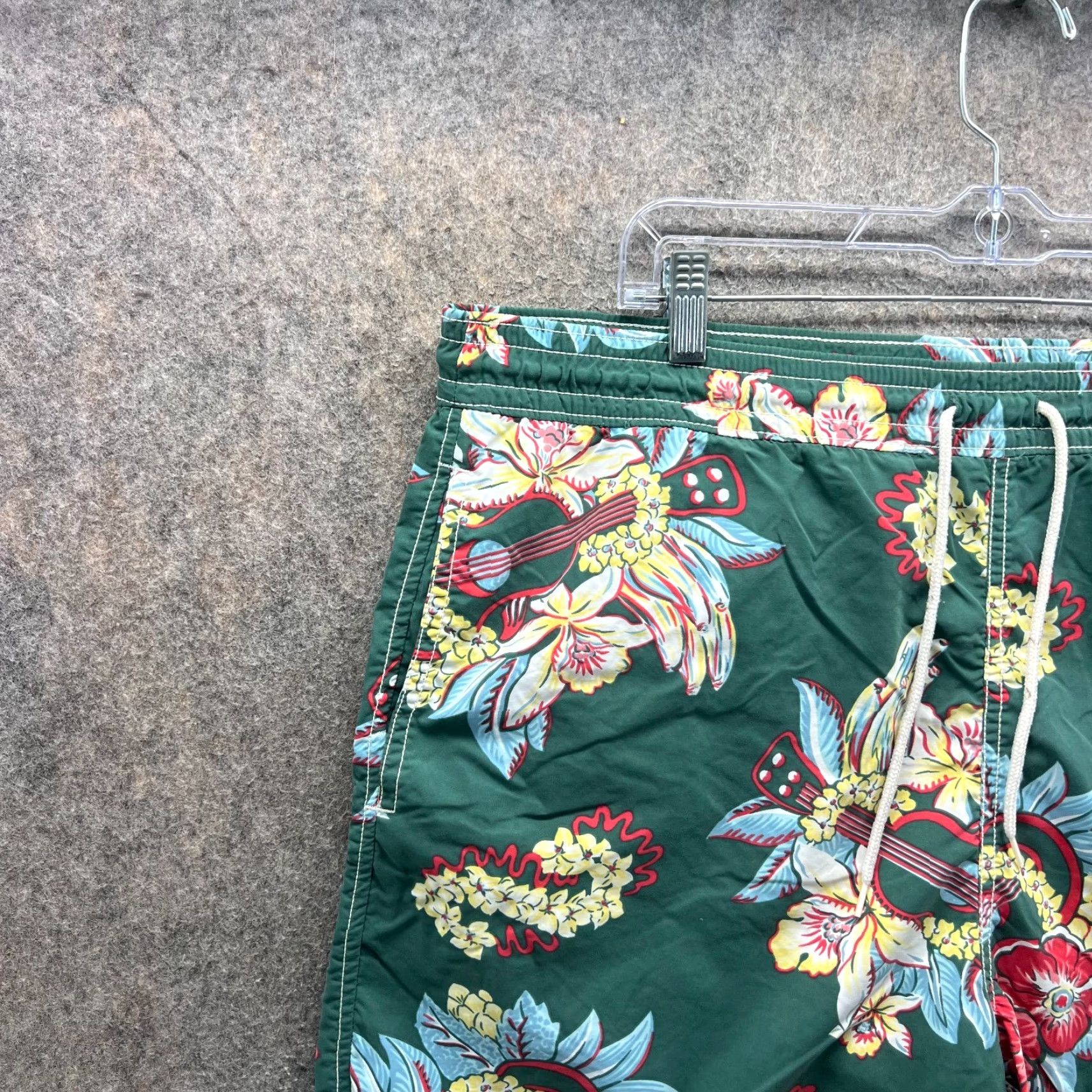 Polo Ralph Lauren VINTAGE Polo Ralph Lauren Swim Shorts Men XL Green Floral Drawstring Beach 80s 90s Womens Mens Ladies? Size US XL / EU 56 / 4 - 6 Thumbnail