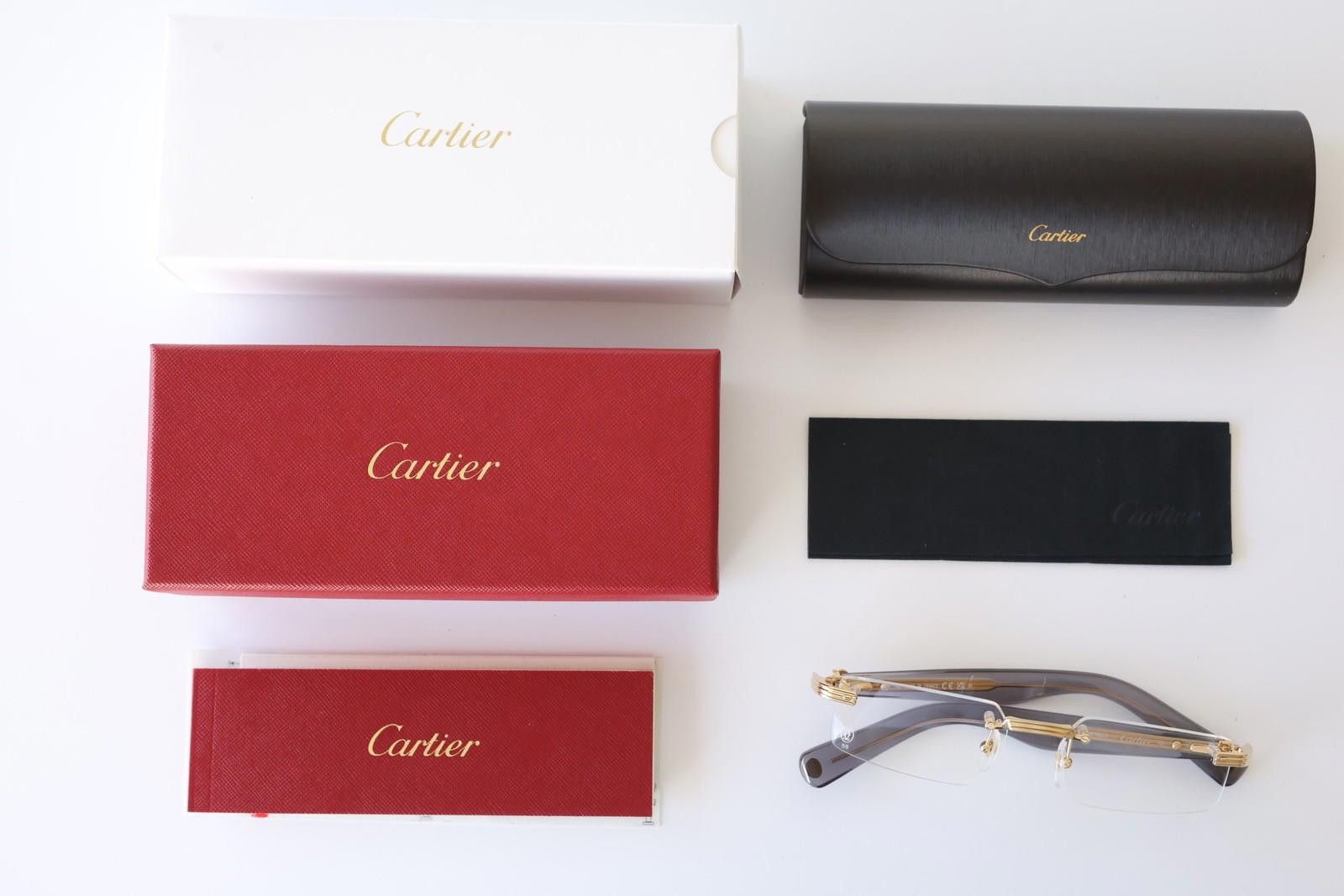 Cartier New Cartier eyewear optical eyeglasses CT0537O 001 gold grey Size ONE SIZE - 2 Thumbnail