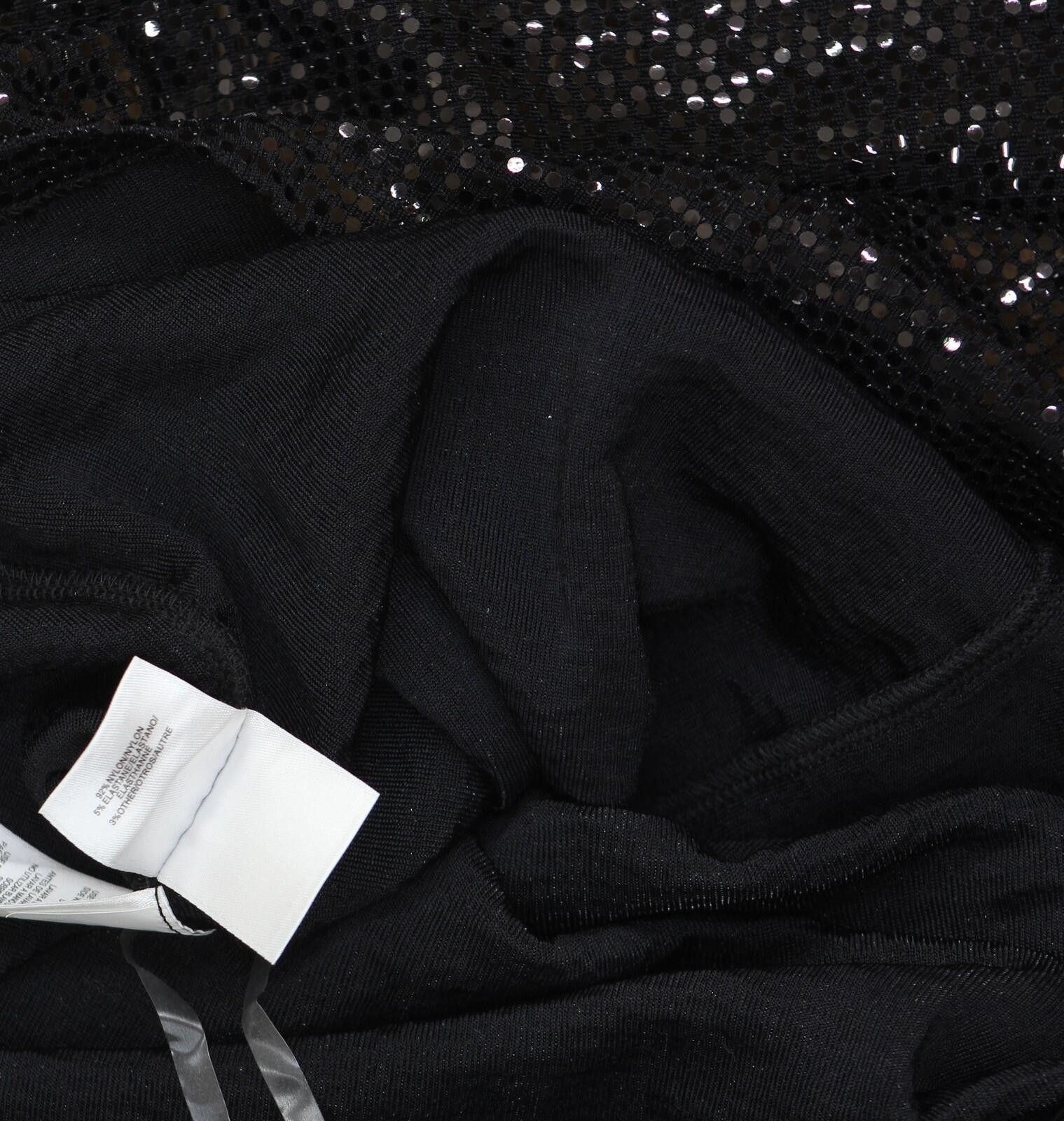 Other Nwt Kasper Sequin Ruffle Sleeve Top Blouse 10915717 Black S Size S / US 4 / IT 40 - 5 Thumbnail