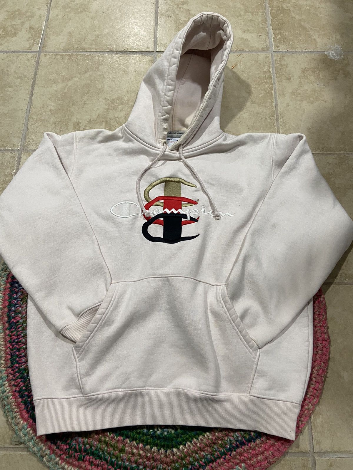 Champion Supreme Stacked C Hoodie | Grailed