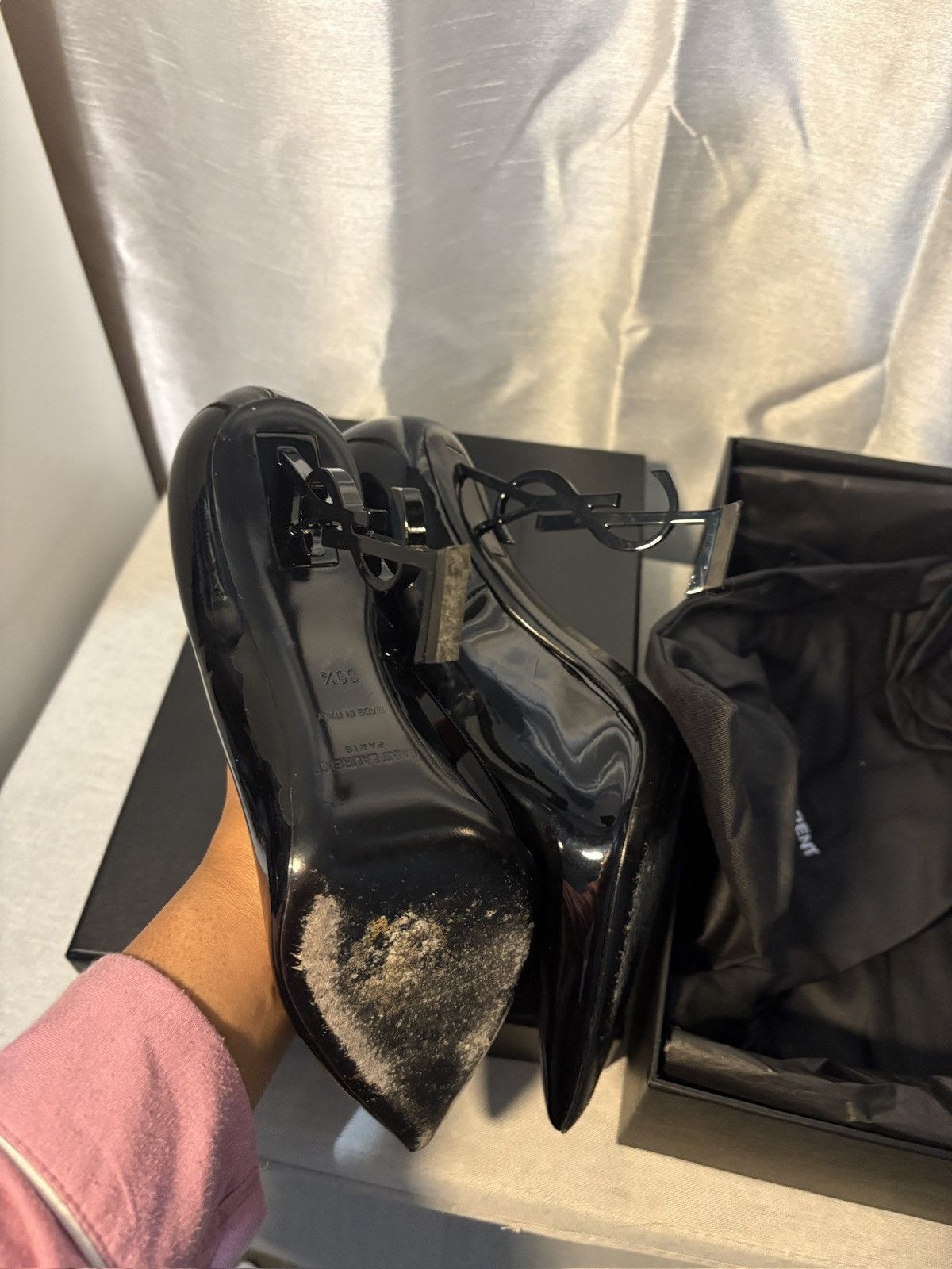Saint Laurent Paris × Yves Saint Laurent Saint Laurent 110mm Opyum Pumps Size US 9.5 / IT 39.5 - 3 Thumbnail