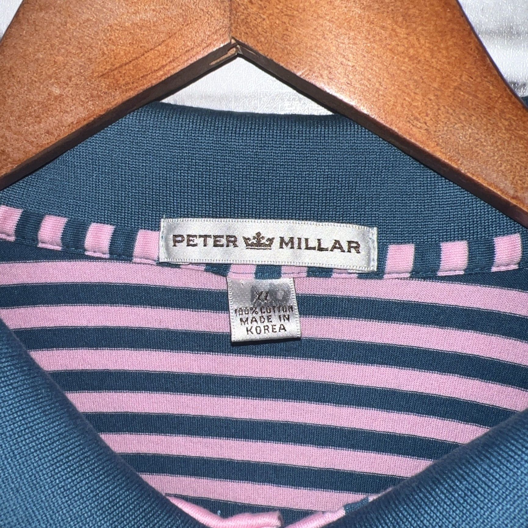 Peter Millar Peter Millar Polo Shirt Striped Pink XL Mens Size US XL / EU 56 / 4 - 3 Thumbnail