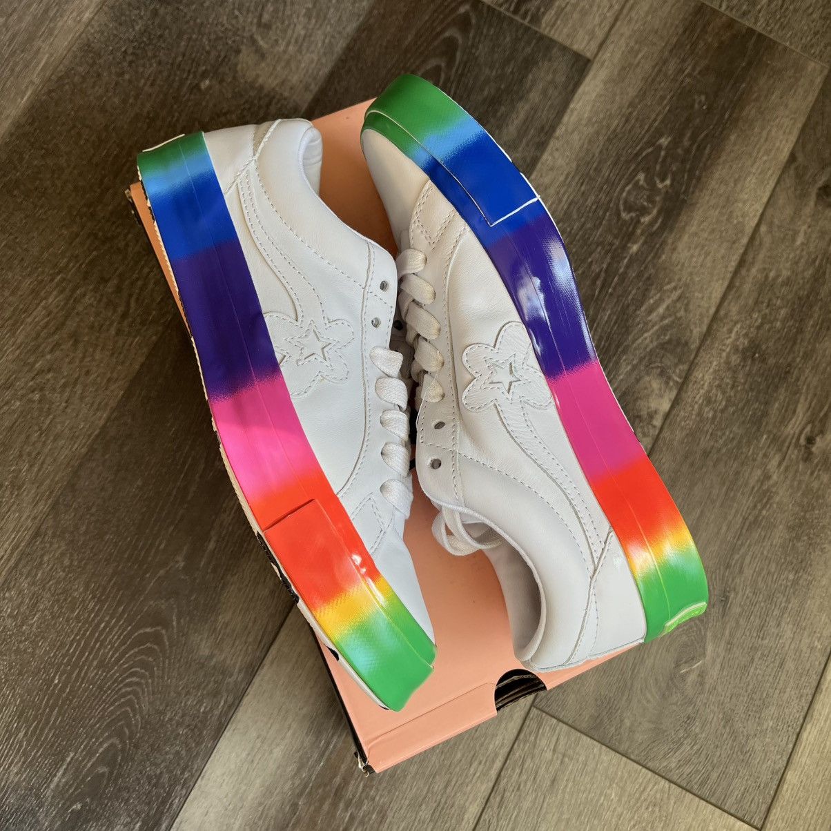Converse × Golf Wang × Golf le Fleur Converse x Golf le Fleur One Star OX Low Rainbow and Socks Size US 8 / EU 41 - 4 Thumbnail