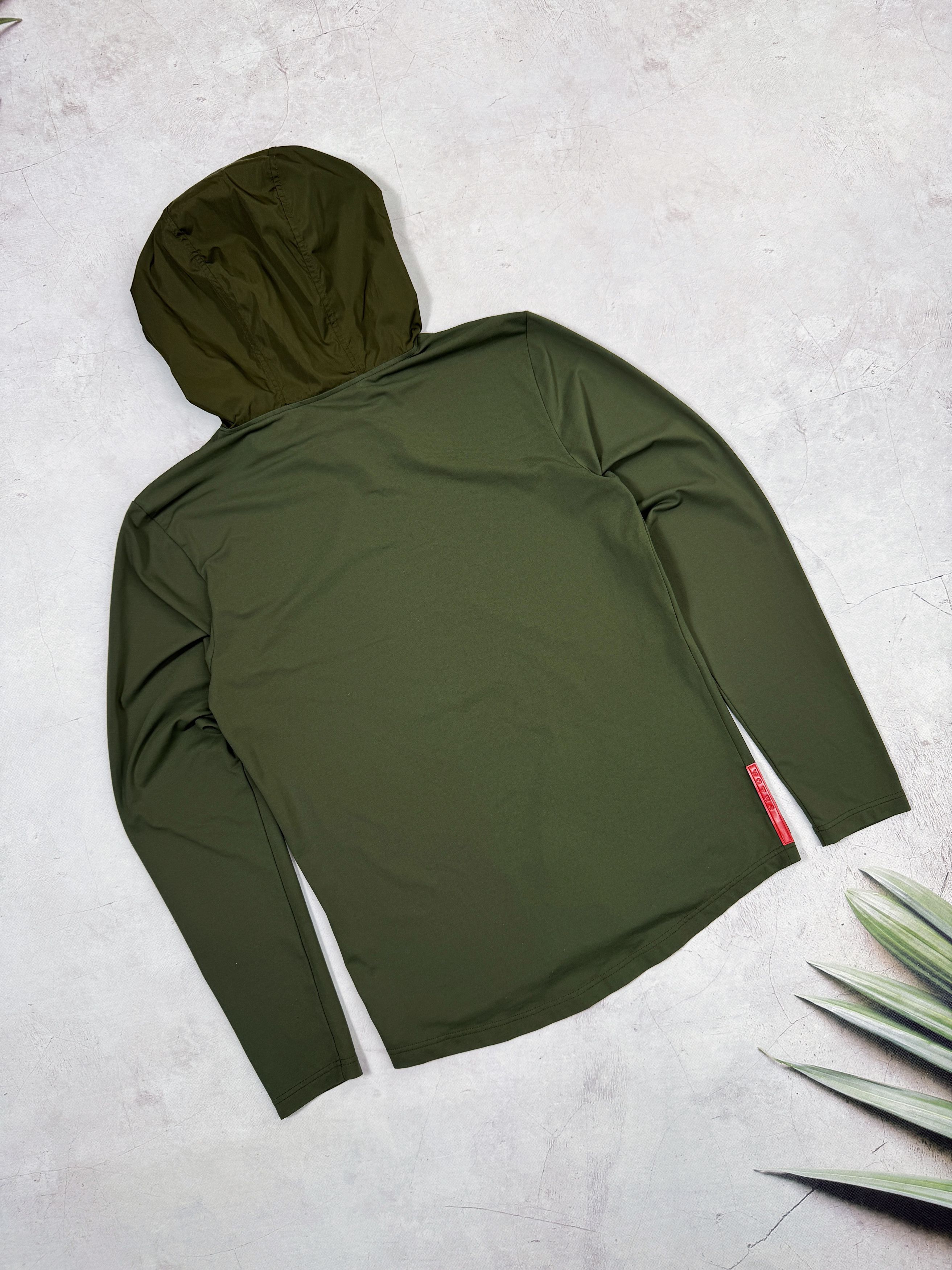 Prada Prada Nylon Hoodie Red Tab Olive Green Size US S / EU 44-46 / 1 - 16 Thumbnail