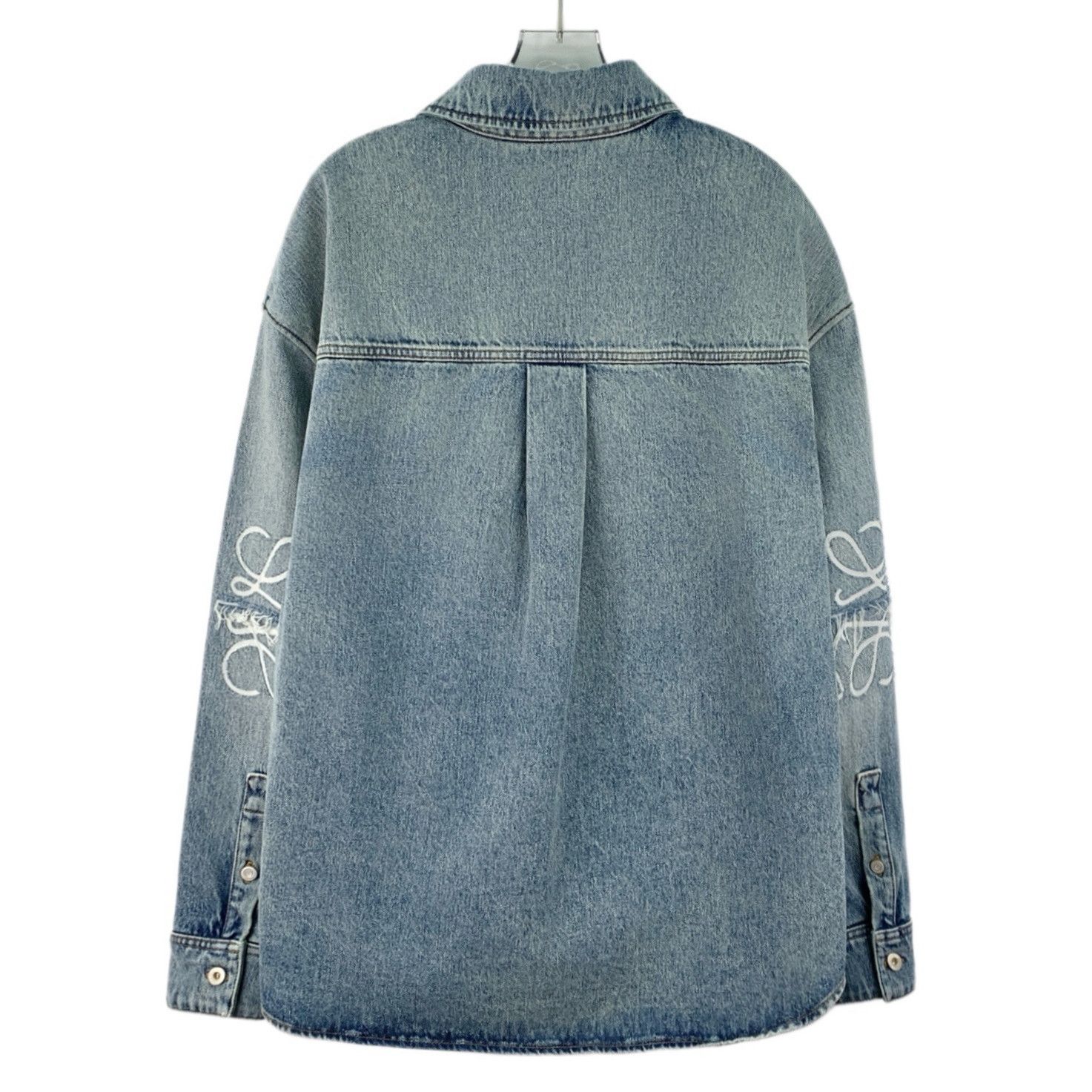 Loewe Loewe Logo Embroidered Denim Shirt Blue (44) Size US S / EU 44-46 / 1 - 2 Thumbnail