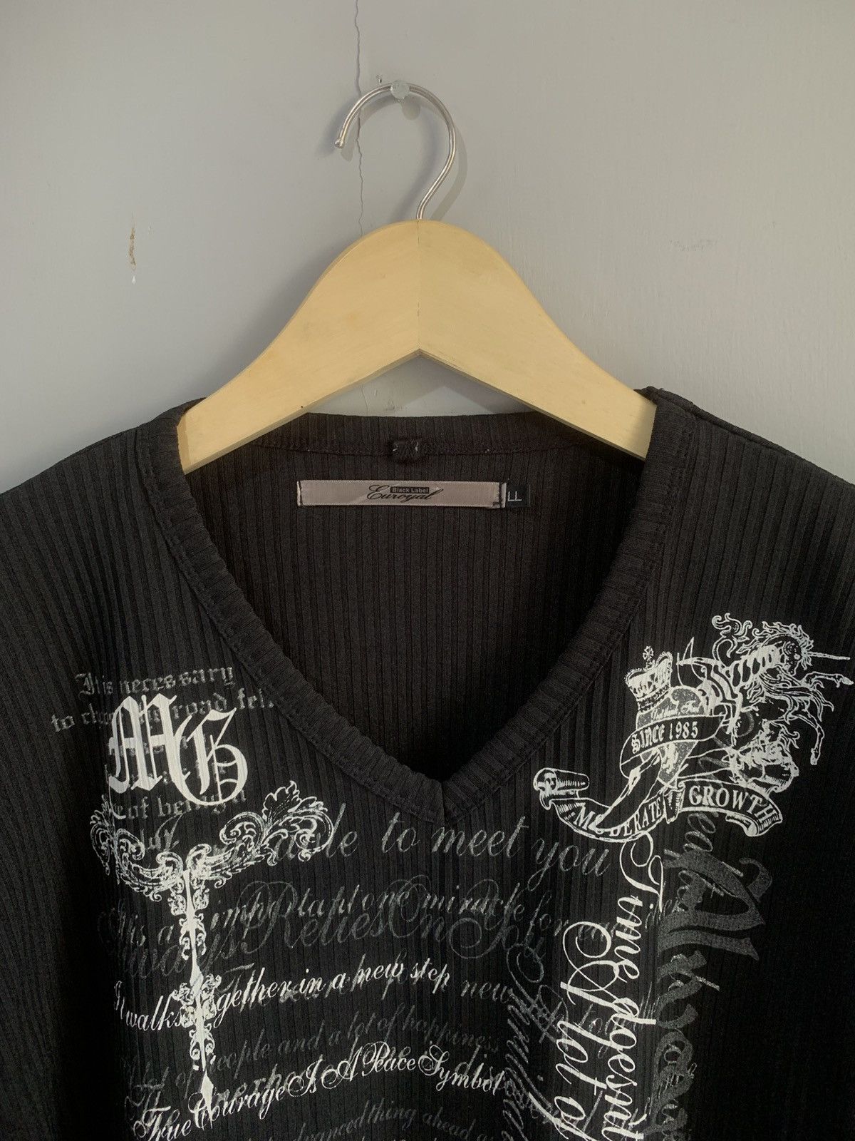 Japanese Brand Japanese Euroyal Poem Longsleeve Silk Tee Size US L / EU 52-54 / 3 - 7 Thumbnail