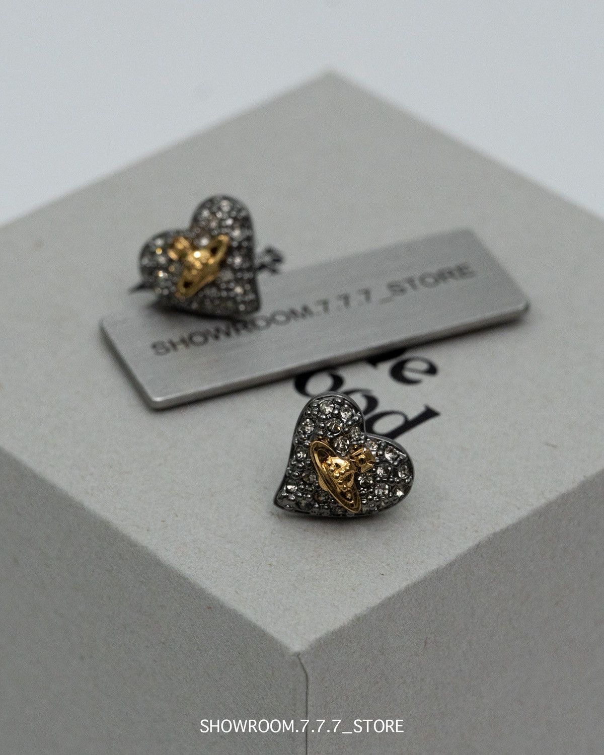 Vivienne Westwood Vivienne Westwood Tiny Diamante Heart Earrings Size ONE SIZE - 3 Thumbnail