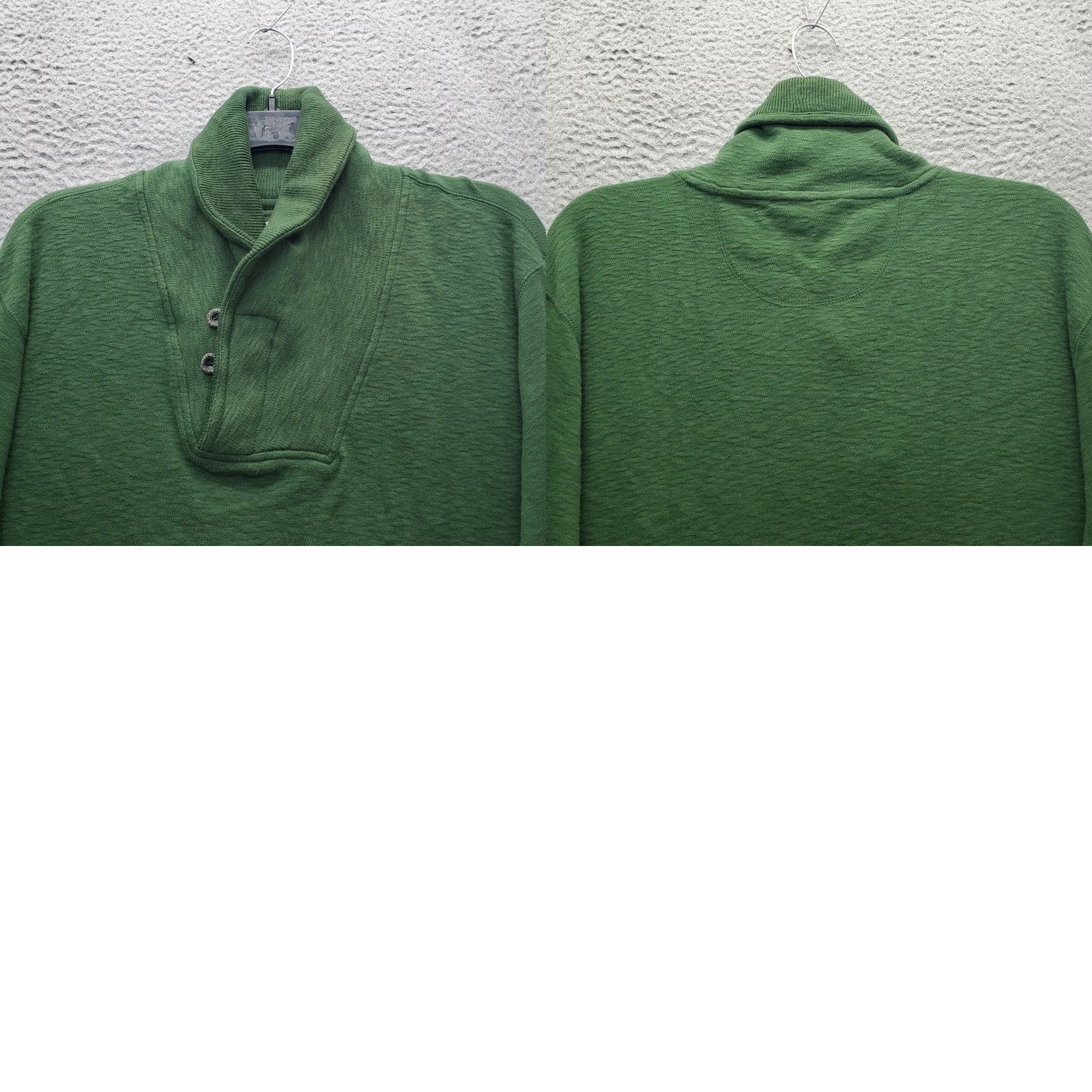 Orvis VINTAGE Orvis Sweater Mens XL Green Shawl Neck Knitted Solid 100% Cotton Pullover Long Sleeve Regular Fit Shirt Mens Size XL Size US XL / EU 56 / 4 - 8 Thumbnail