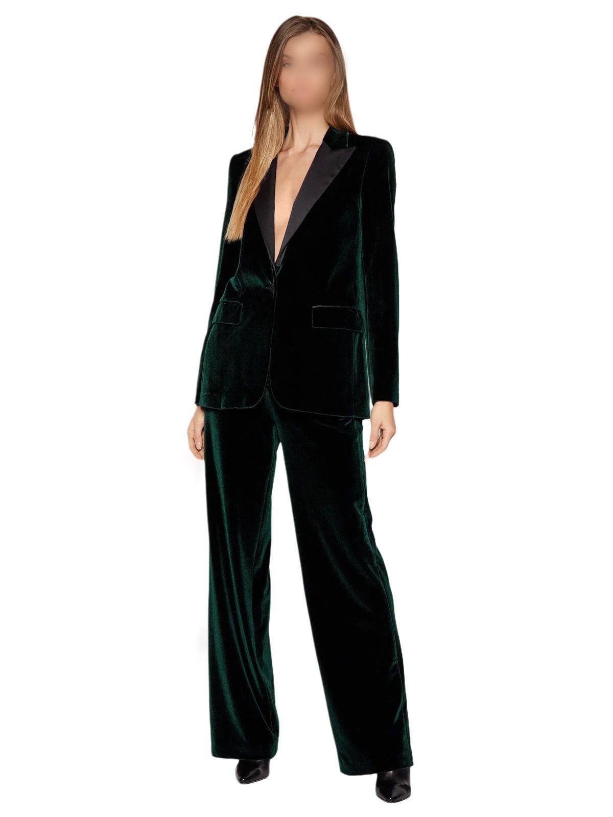 Karl Lagerfeld Karl Lagerfeld - Green Velvet Blazer - Tops&Bottoms Size S / US 4 / IT 40 - 1 Thumbnail