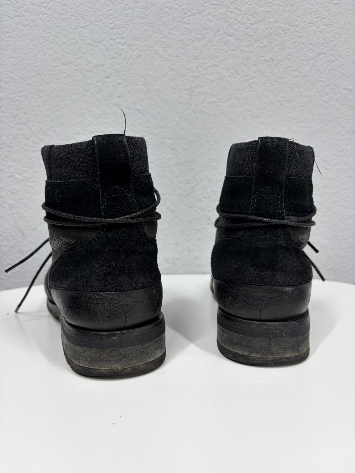 Hedi Slimane Vintage Y2K Black Leather Side Zip Boots Guidi Marsell Style Size US 9 / EU 42 - 11 Thumbnail
