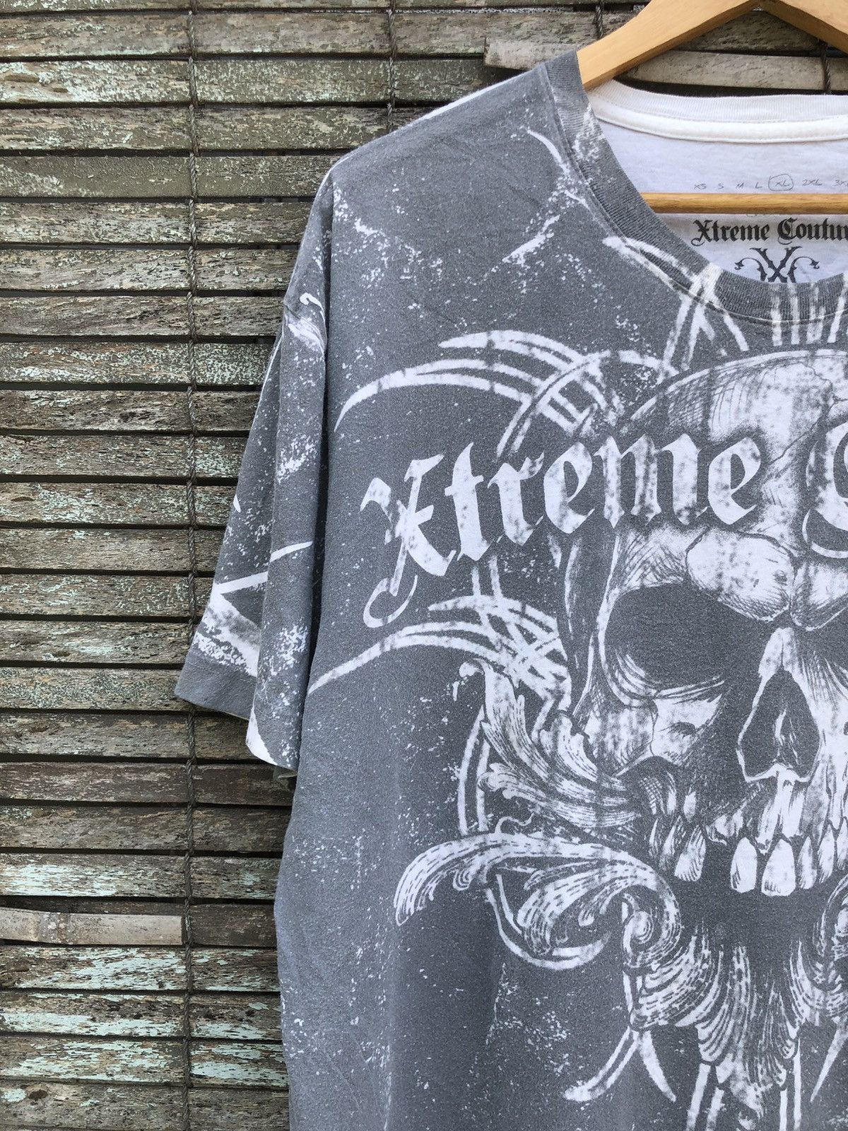 Affliction OVP Skull Xtreme Couture Tshirt Size US XL / EU 56 / 4 - 5 Thumbnail