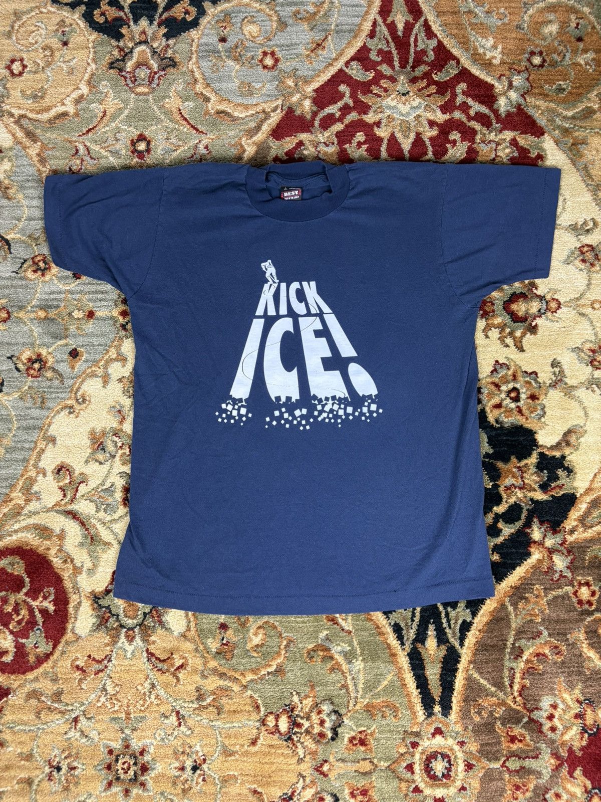Fruit Of The Loom × Vintage Vintage early 90s kick ice T-shirt Size US L / EU 52-54 / 3 - 1 Thumbnail
