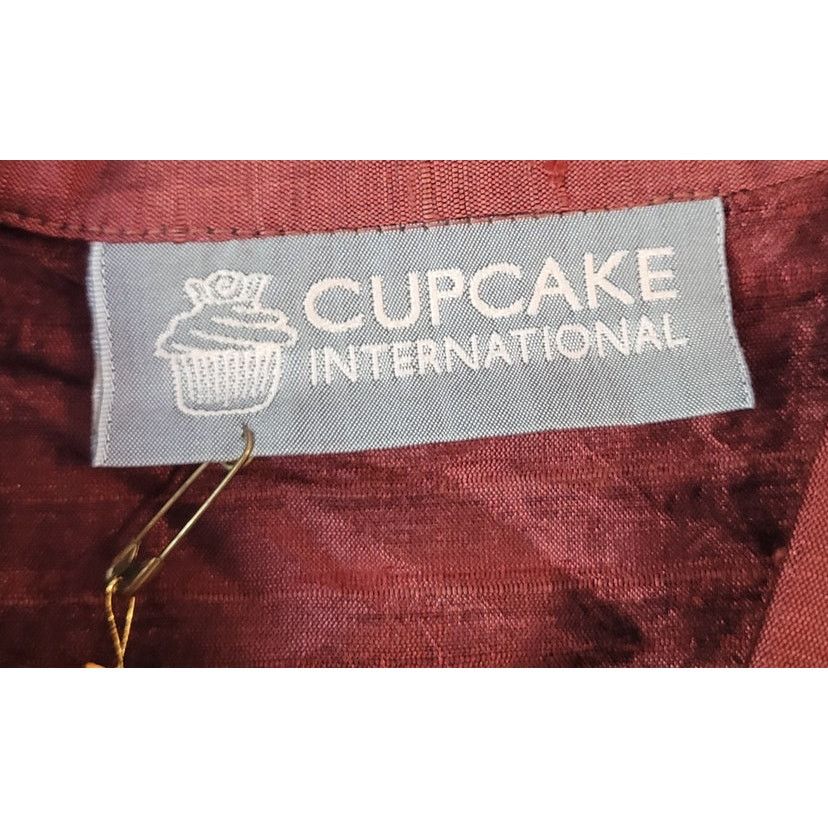 Vintage NWT Red Silk Frog Toggle Shacket M Romantic Statement Size M / US 6-8 / IT 42-44 - 5 Thumbnail