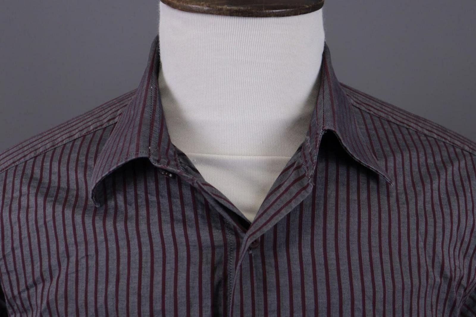 Ermenegildo Zegna Zegna City Gray Striped Button Down Shirt Size 43 / 17 Size US M / EU 48-50 / 2 - 4 Thumbnail