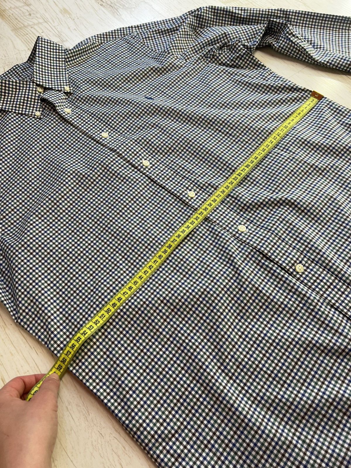 Ralph Lauren Ralph Lauren Classic Fit Plaid Shirt Blue Green Black Cotton Size US L / EU 52-54 / 3 - 12 Thumbnail