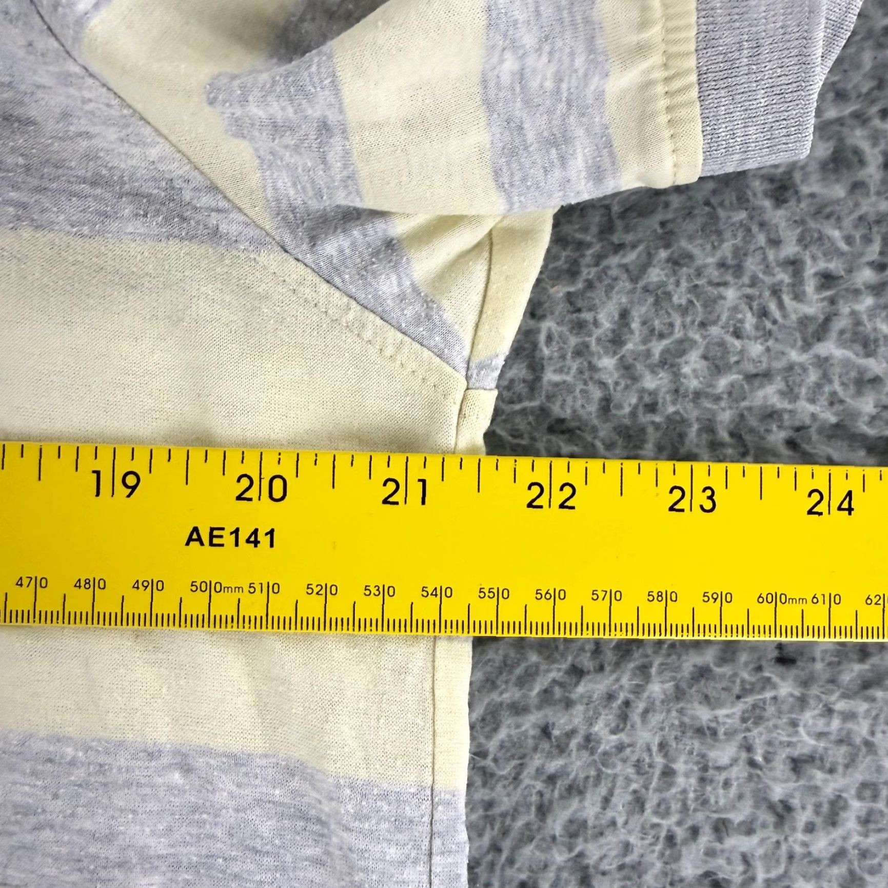 Aquascutum Aquascutum Polo Shirt Mens L Gray Stripe 100% Cotton Japan Casual SS Vintage No Size US L / EU 52-54 / 3 - 7 Thumbnail