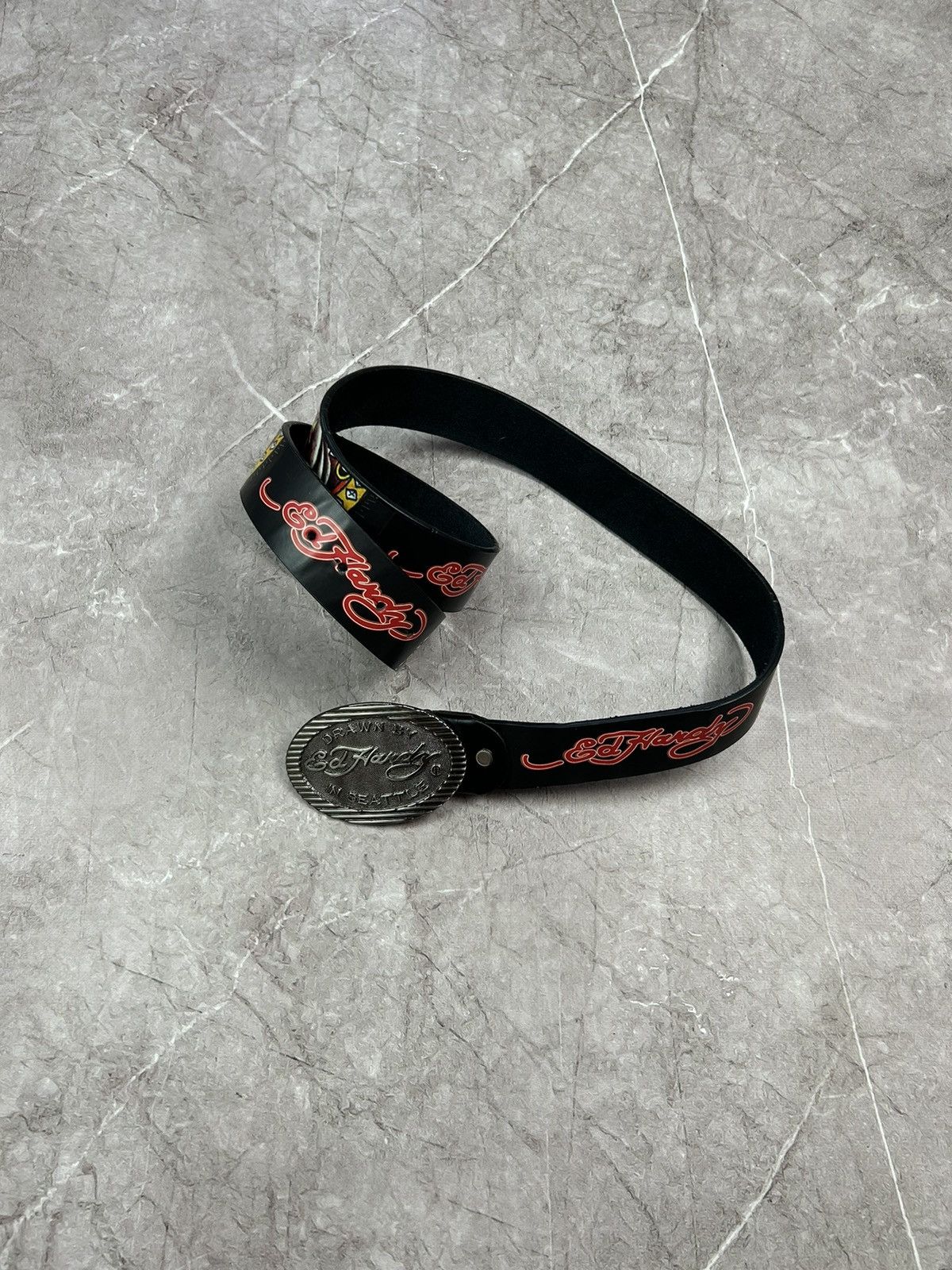 Ed Hardy Ed Hardy Overprint Belt Rhinestones Vintage Drip Y2K Size ONE SIZE - 5 Thumbnail