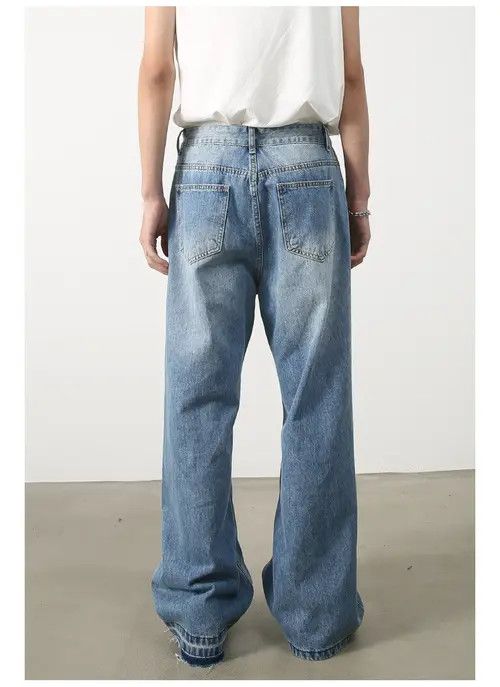 Other Retro men's washed straight loose wide-leg jeans Size US 32 / EU 48 - 5 Thumbnail