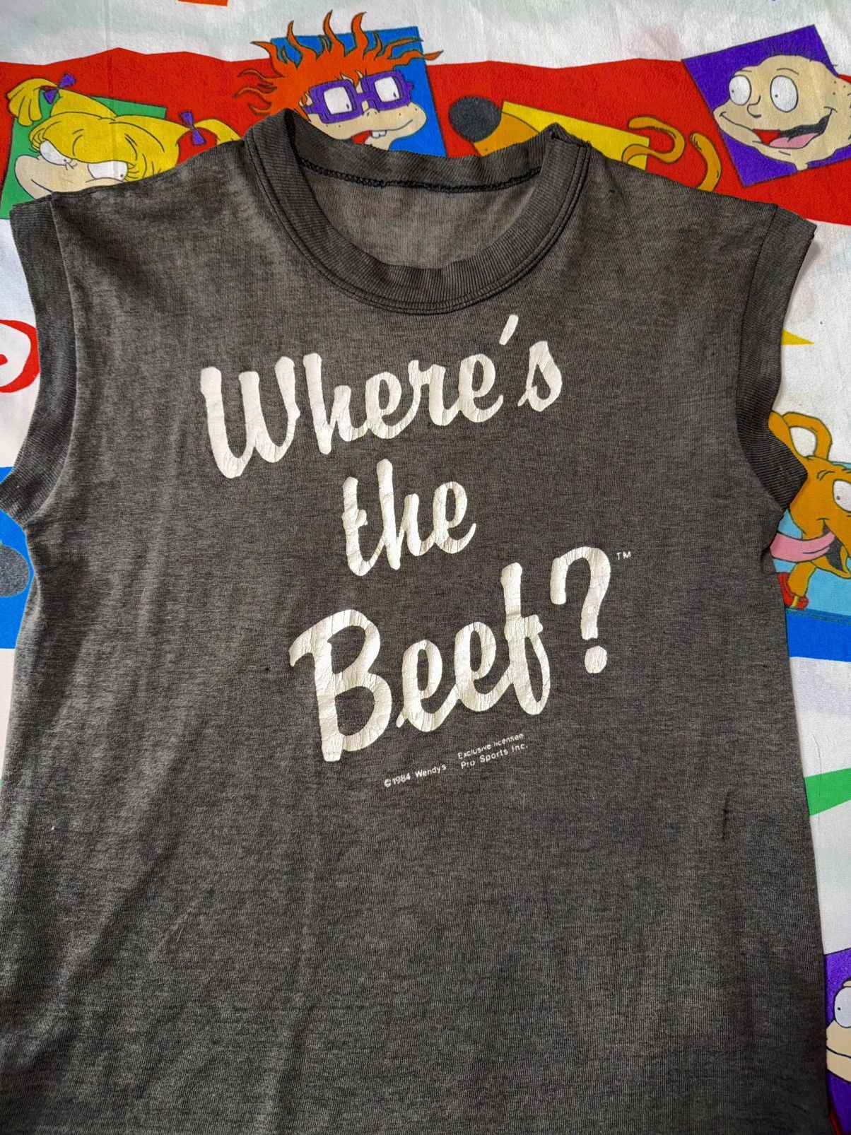 Vintage 80s 1984 Wendy's Where's The Beef PROMO Tank Top