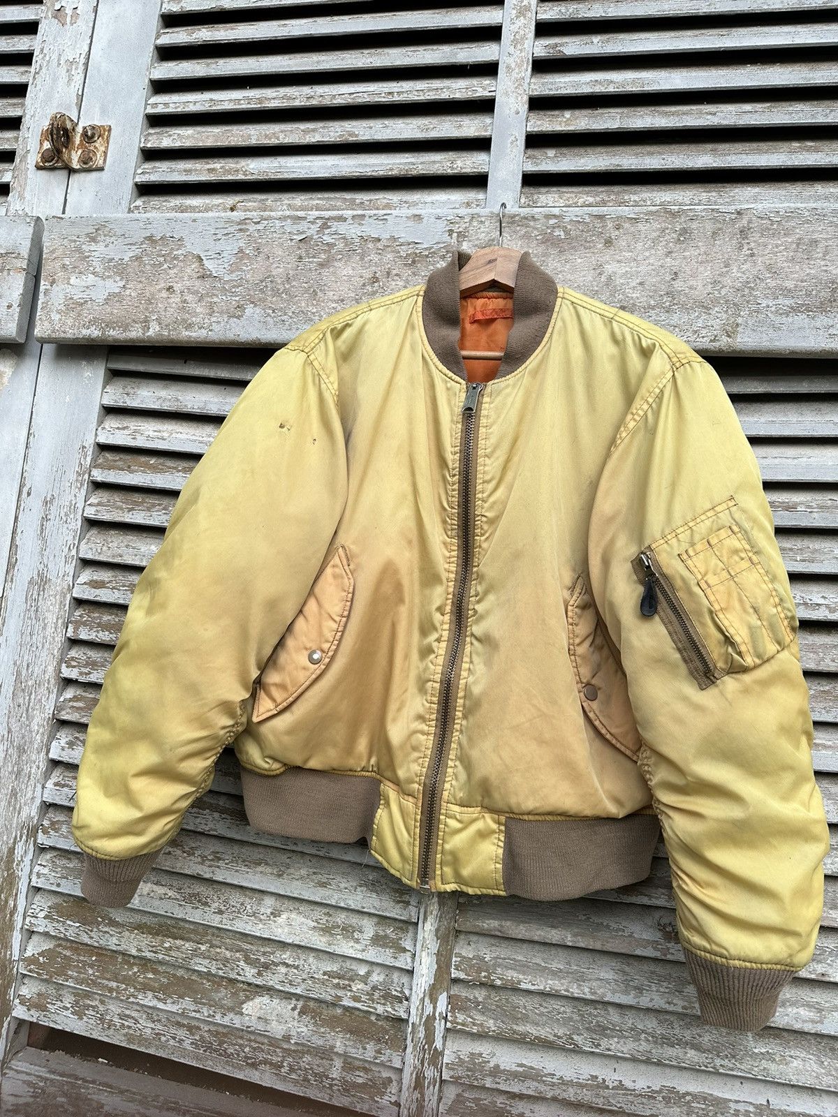 🪖Vintage THRASHED MA1 Man Intermediate Westop Bomber Jacket