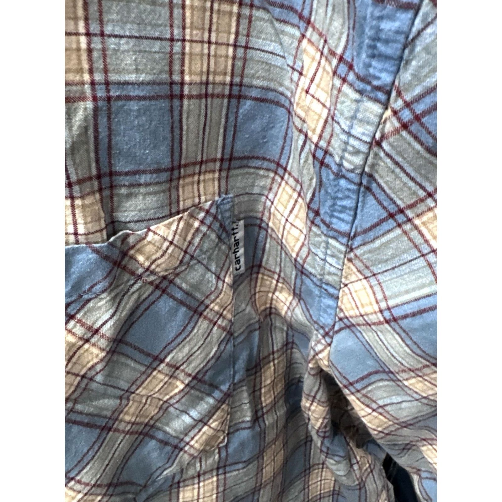 Carhartt Carhartt Shirt XL Extra Large Plaid Pocket Short Sleeve Button Up Multicolor Mens Size US XL / EU 56 / 4 - 6 Thumbnail