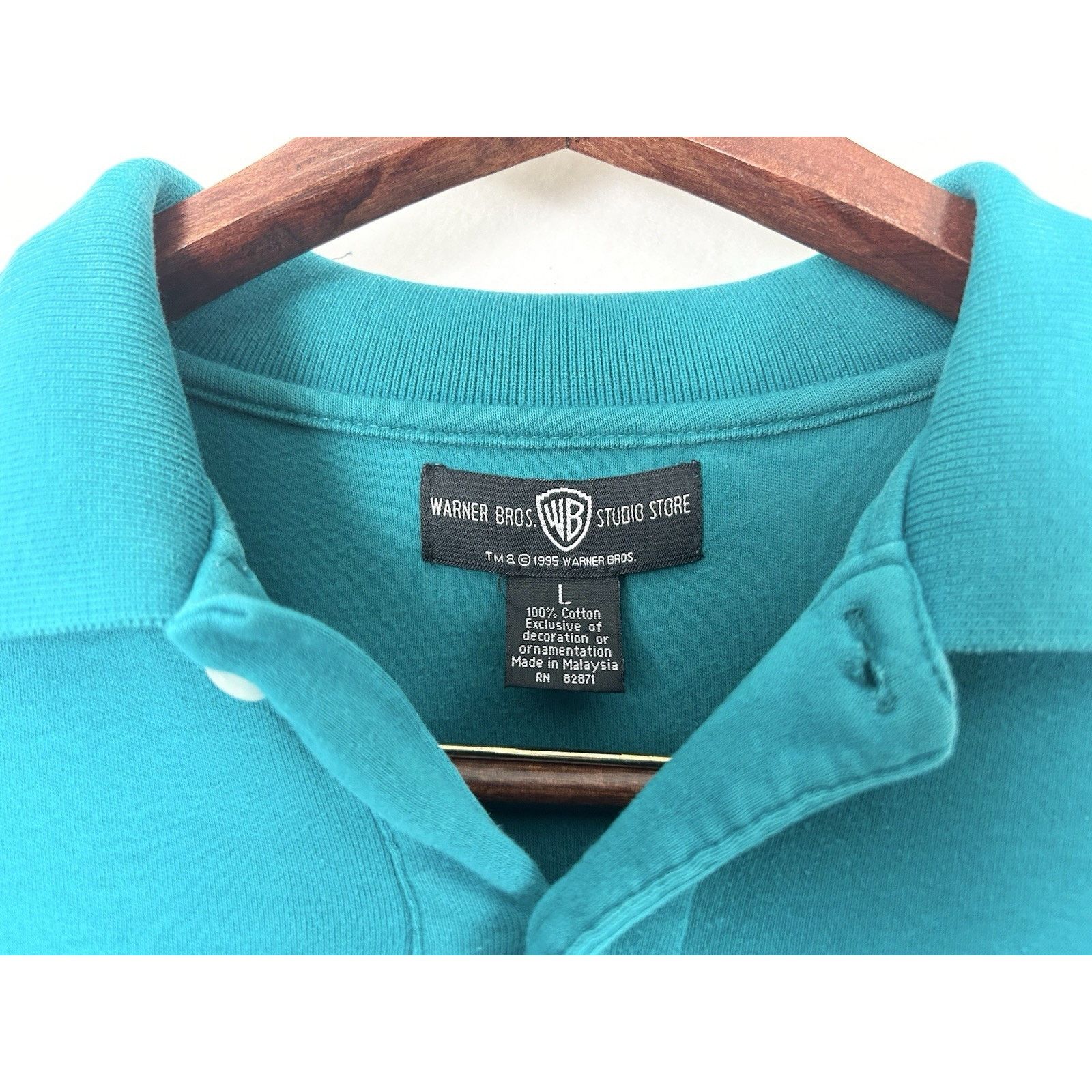 Warner Bros Vintage Looney Toons Taz Golf Polo Shirt Large 1995 Size US L / EU 52-54 / 3 - 3 Thumbnail
